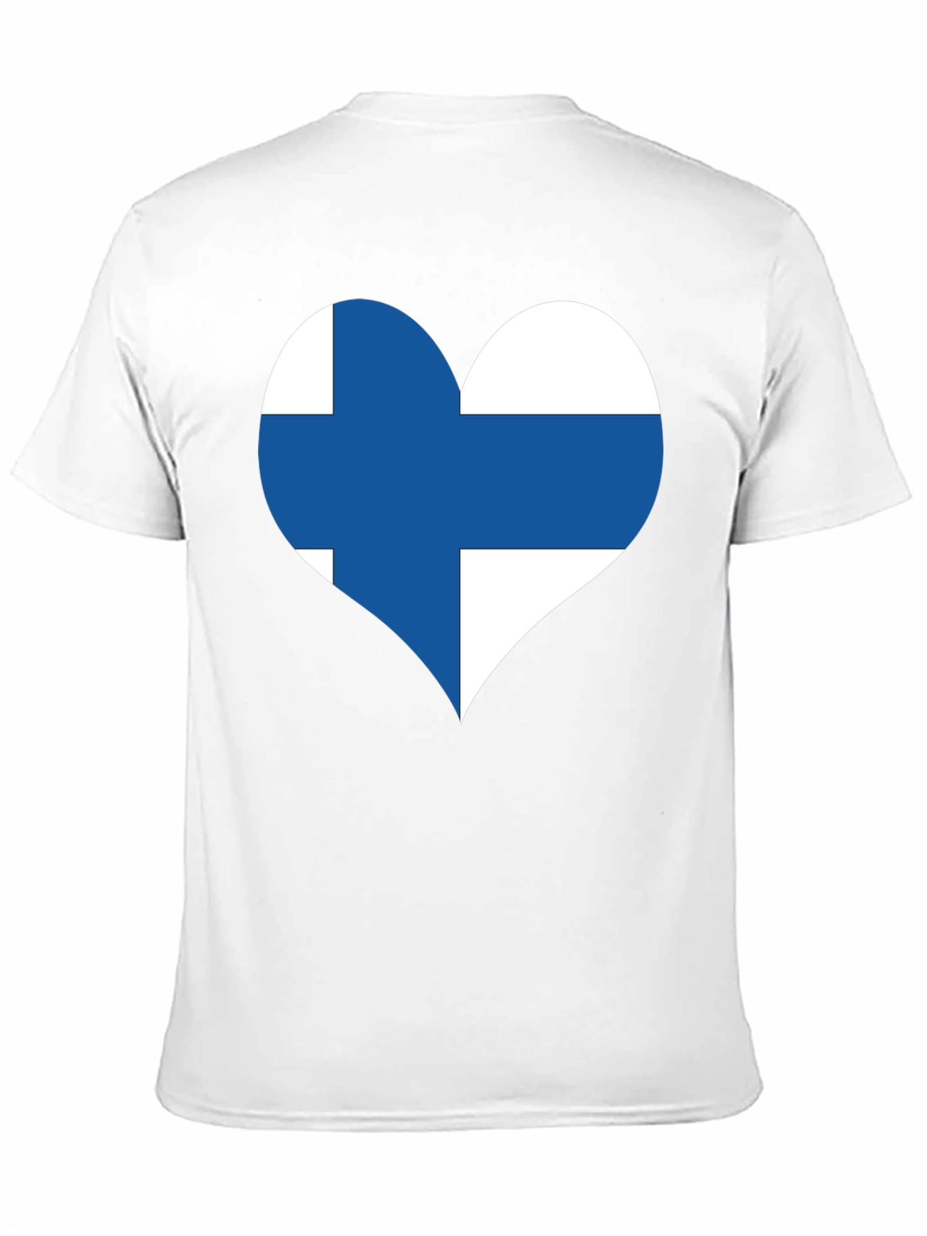 Finland Flag Heart T-Shirt - Black Cotton Tee