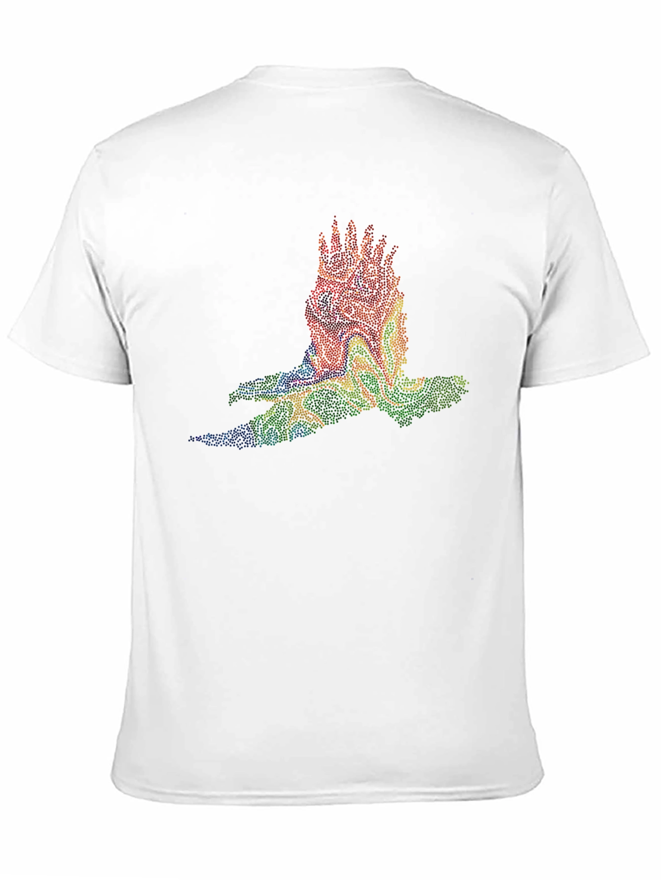 Abstract Bird Graphic Black T-Shirt
