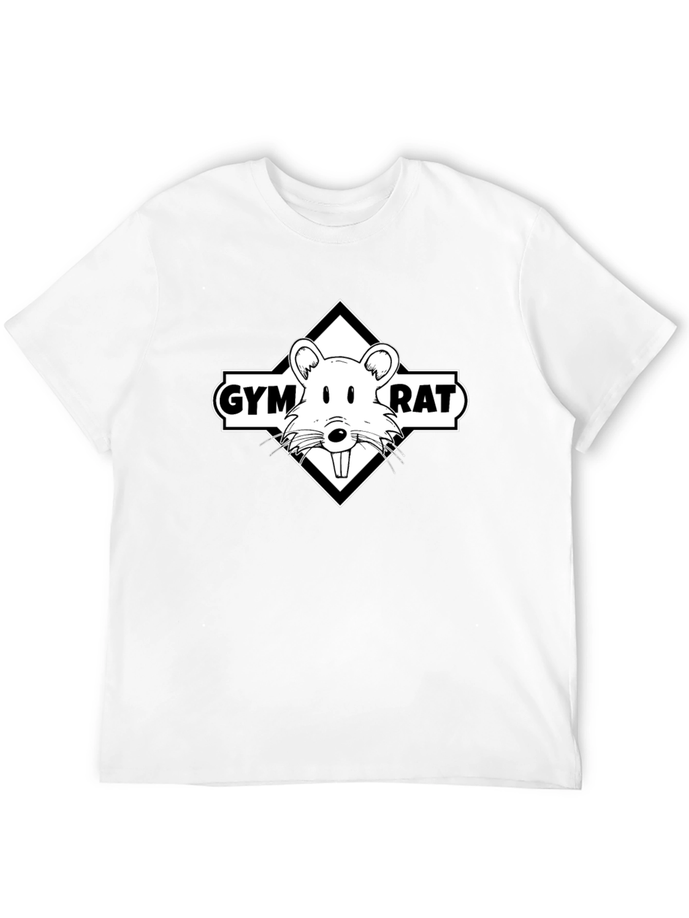 Gym Rat Graphic Tee - Black Cotton T-Shirt