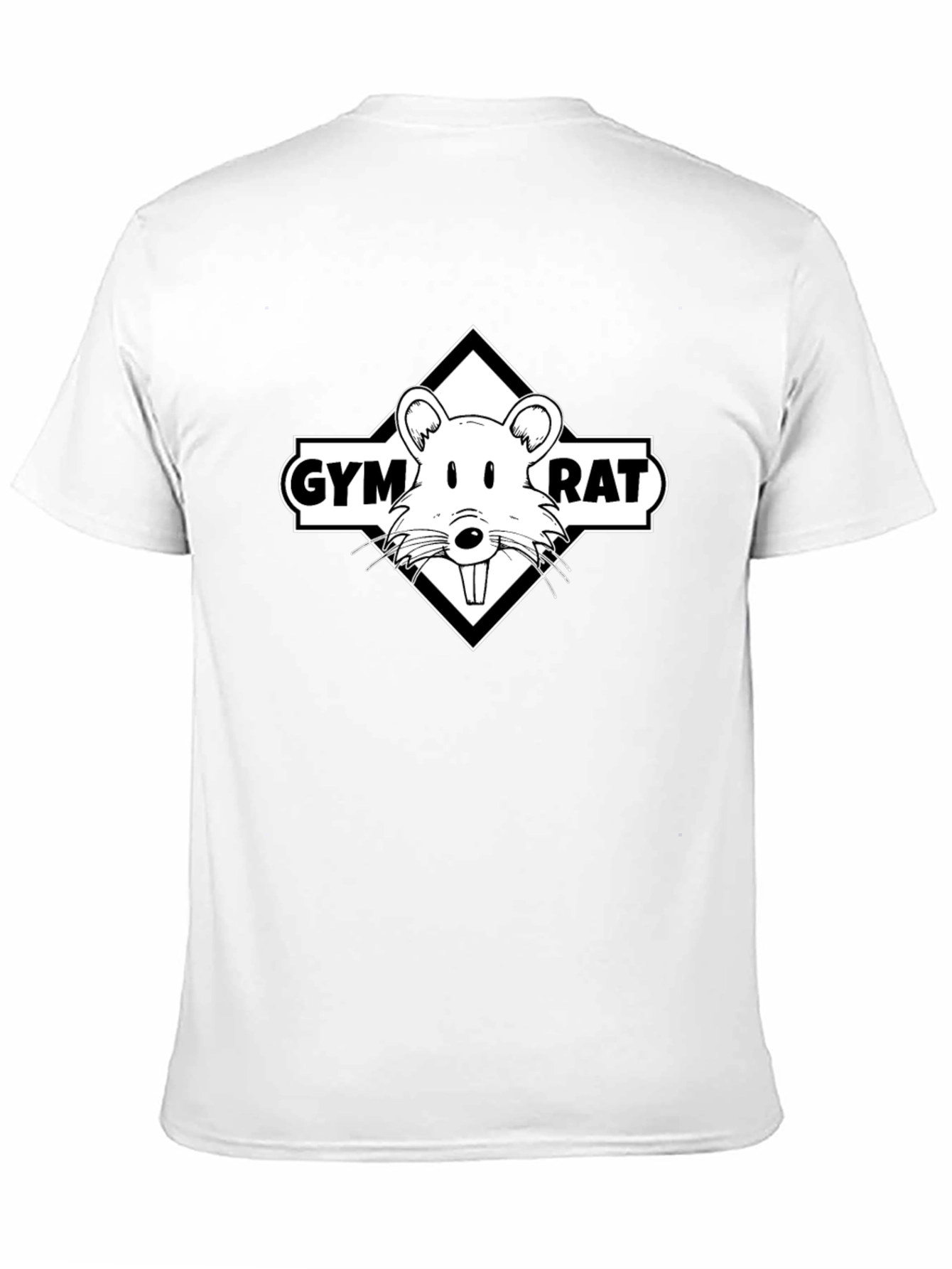 Gym Rat Graphic Tee - Black Cotton T-Shirt