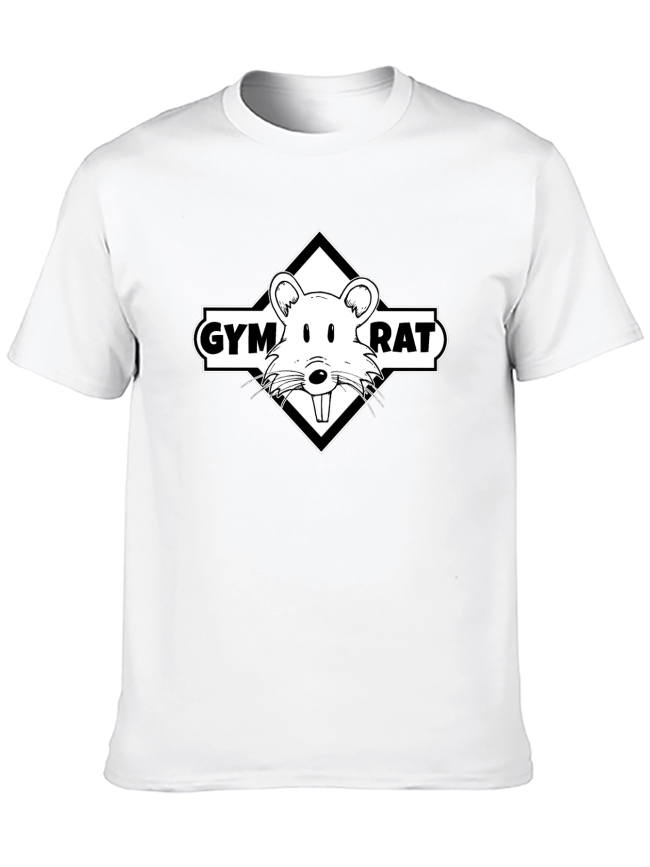 Gym Rat Graphic Tee - Black Cotton T-Shirt