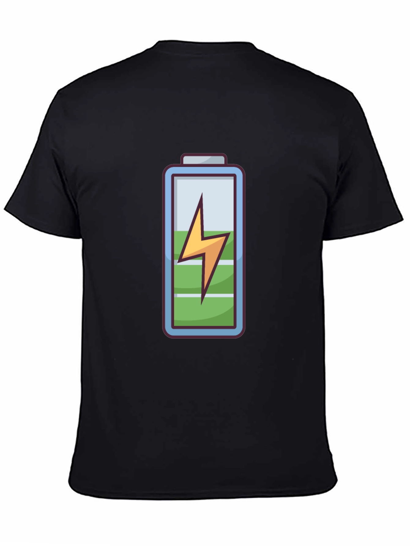 Charged Up Graphic Tee - Black Cotton T-Shirt