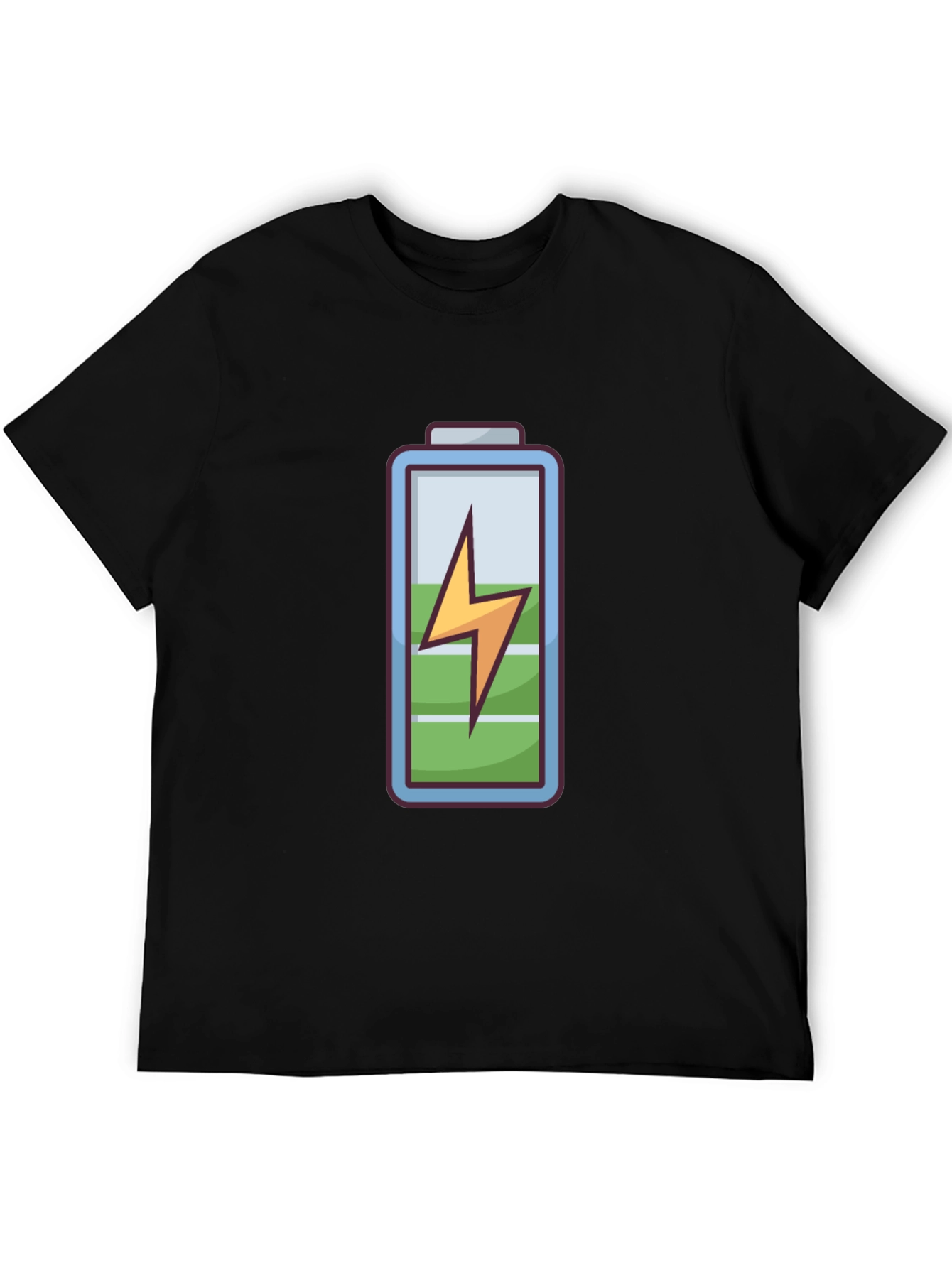 Charged Up Graphic Tee - Black Cotton T-Shirt