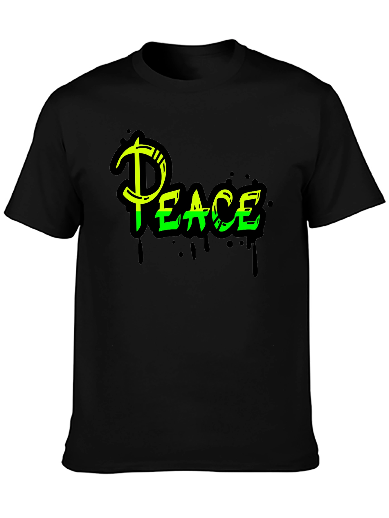 Peace Graphic Tee - Black Streetwear Style