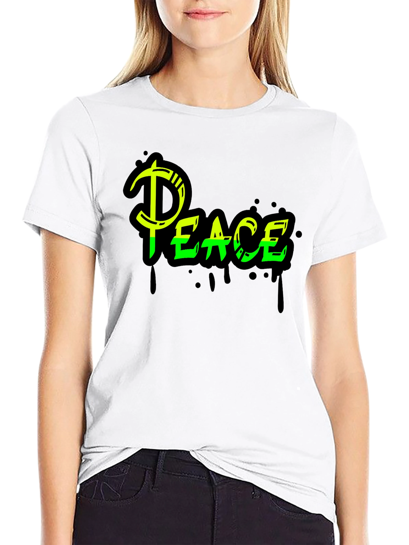 Peace Graphic Tee - Black Streetwear Style