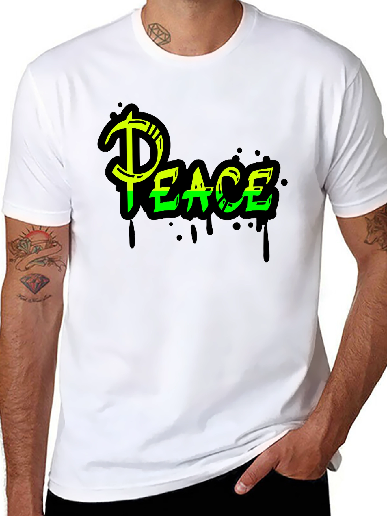 Peace Graphic Tee - Black Streetwear Style