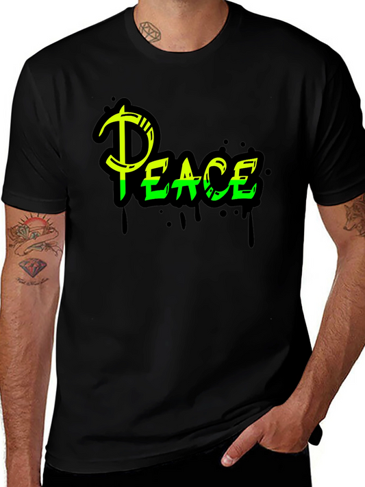 Peace Graphic Tee - Black Streetwear Style