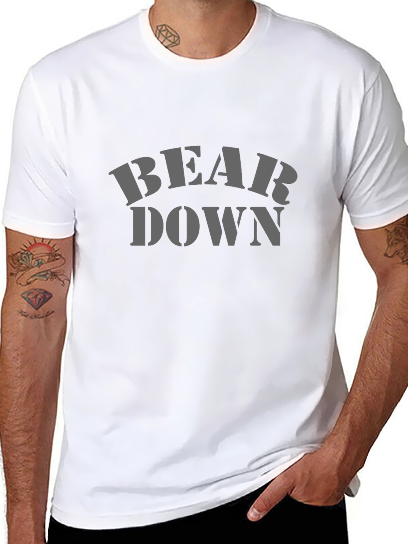 Bear Down Graphic Tee - Black