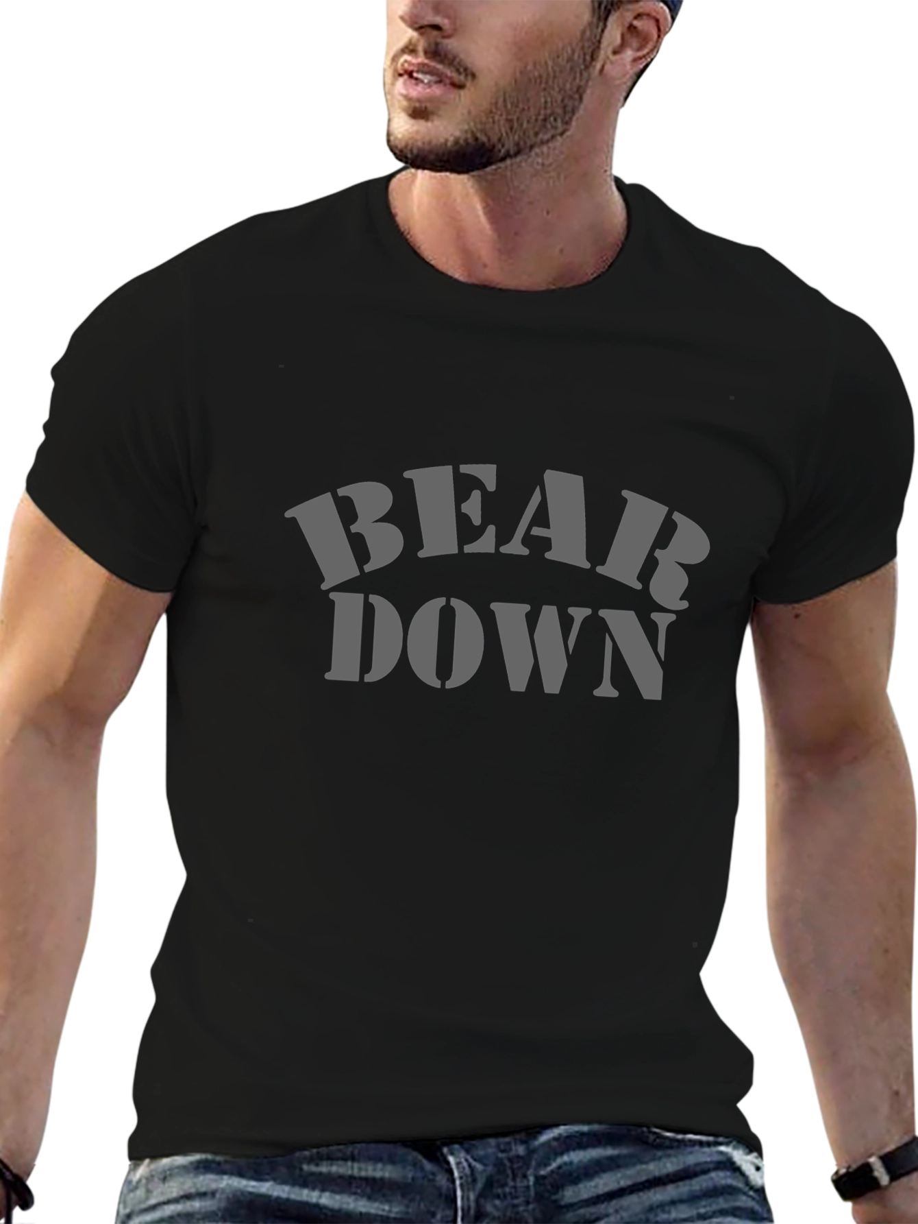 Bear Down Graphic Tee - Black