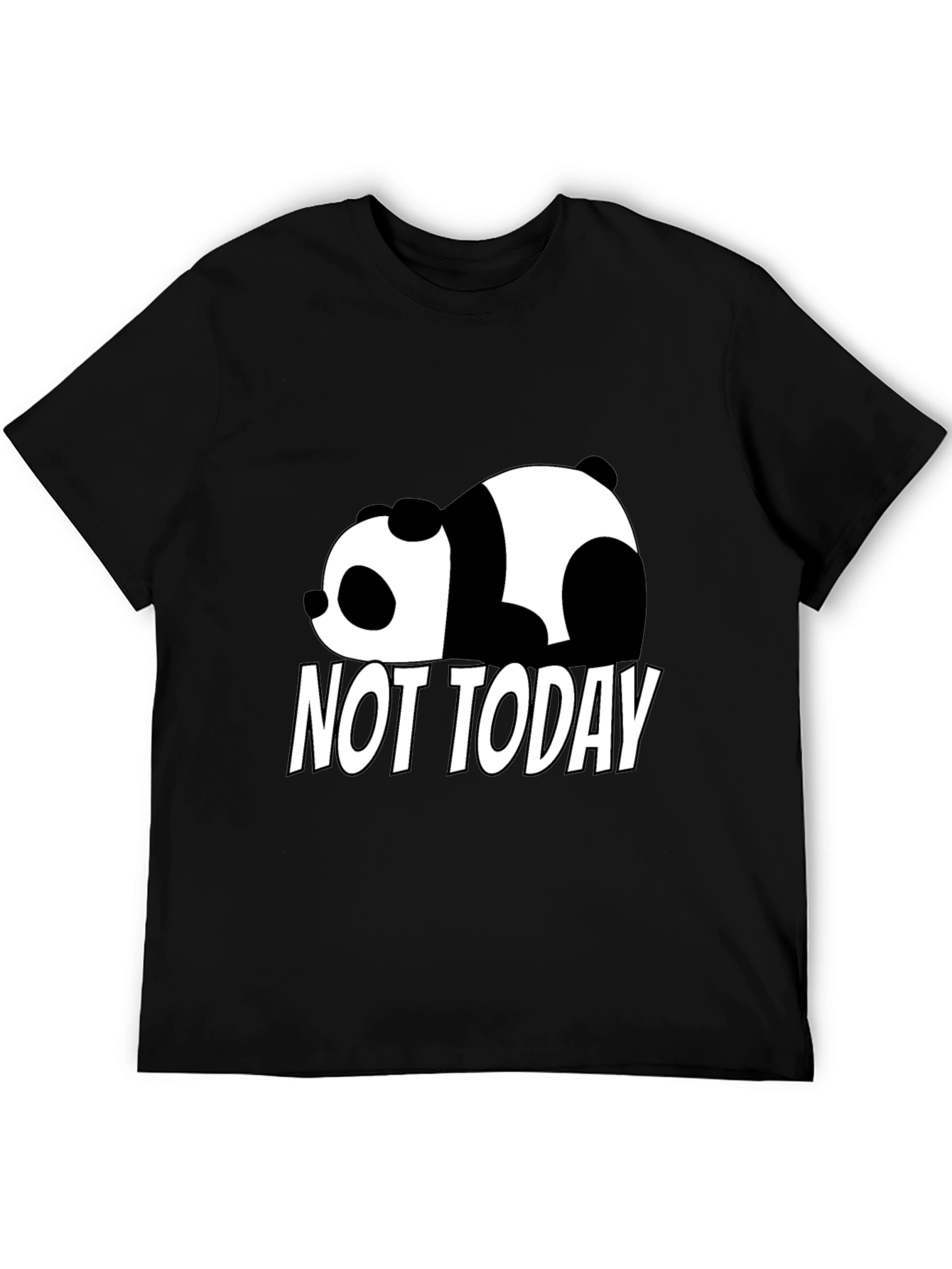 Lazy Panda Not Today Graphic T-Shirt