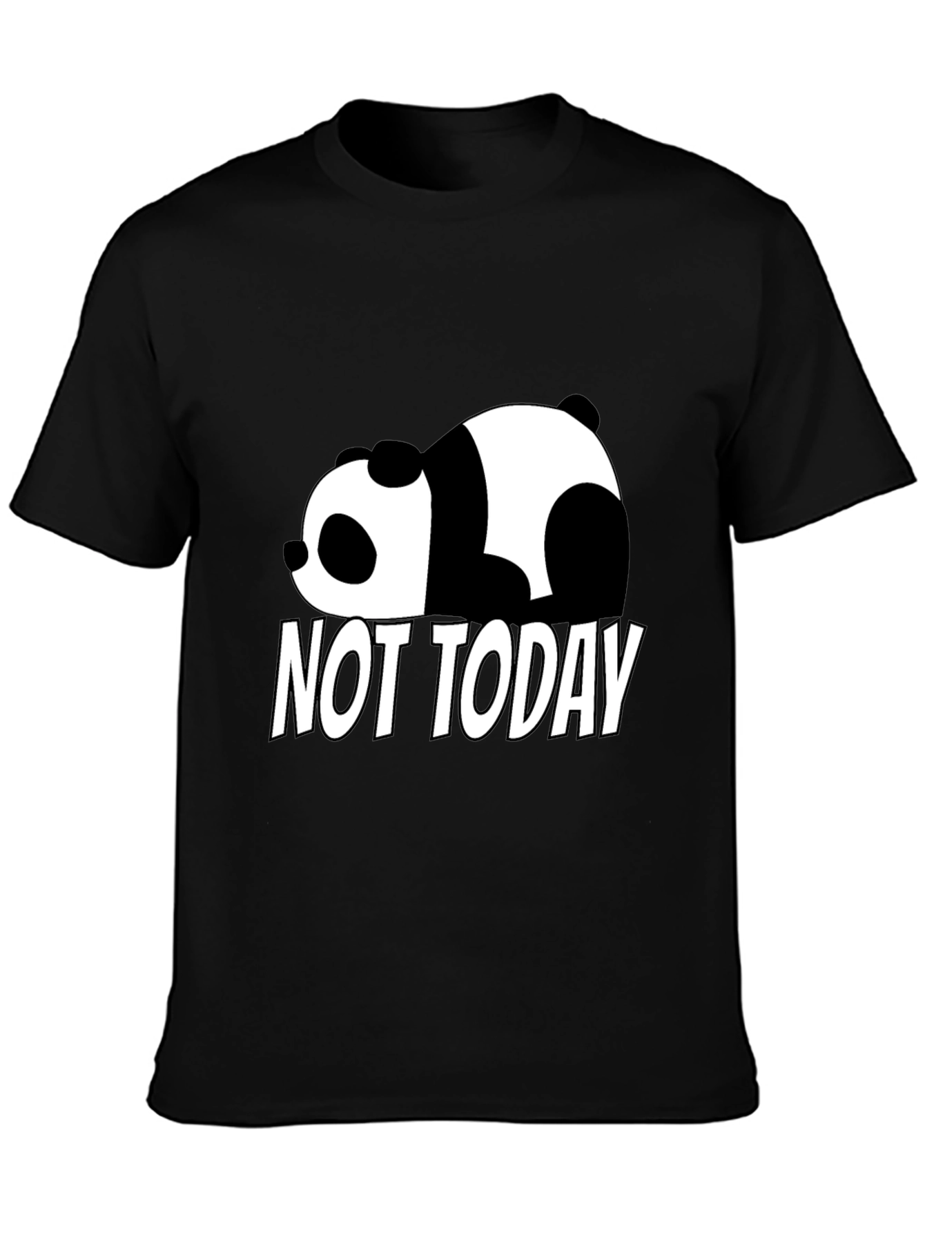 Lazy Panda Not Today Graphic T-Shirt