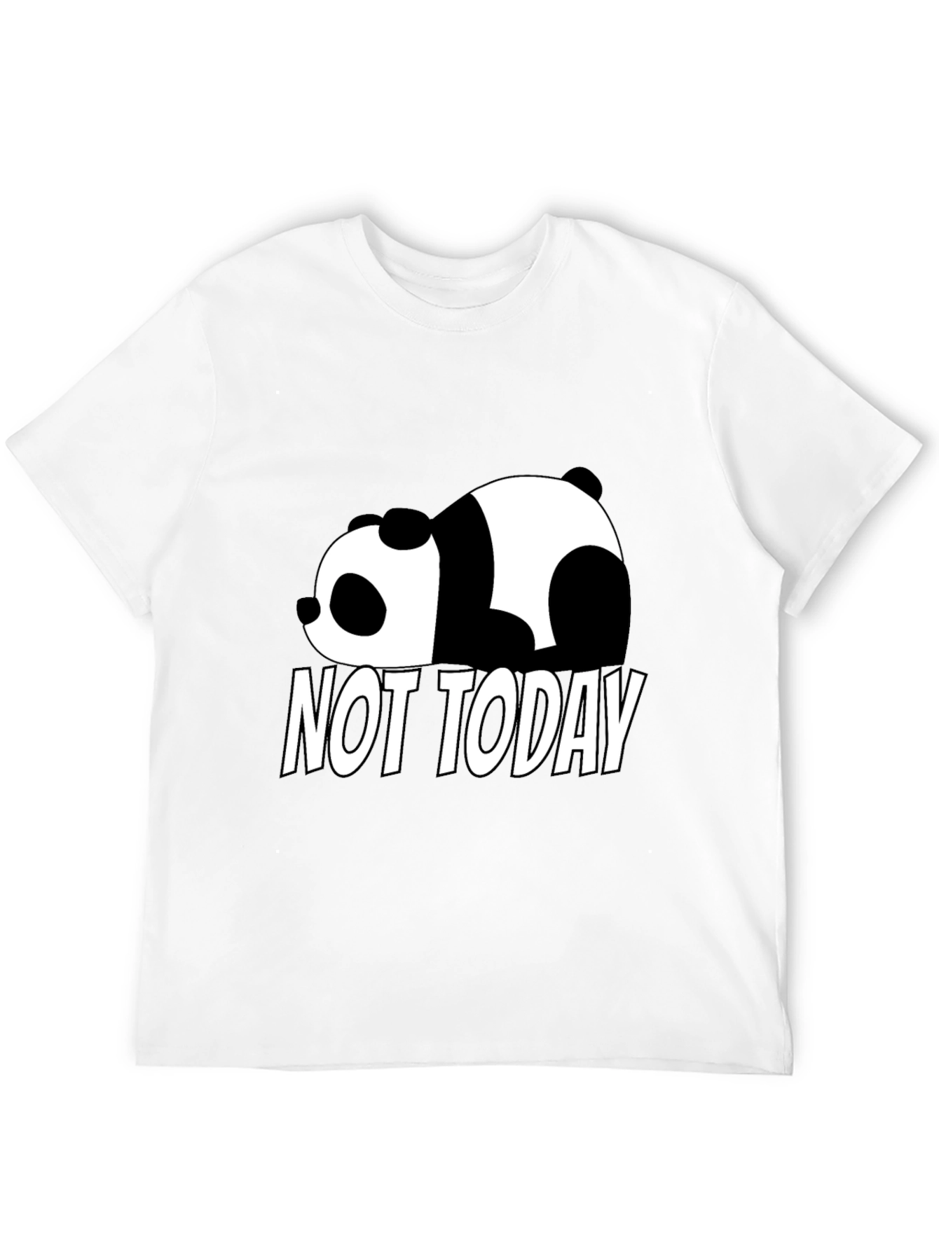 Lazy Panda Not Today Graphic T-Shirt