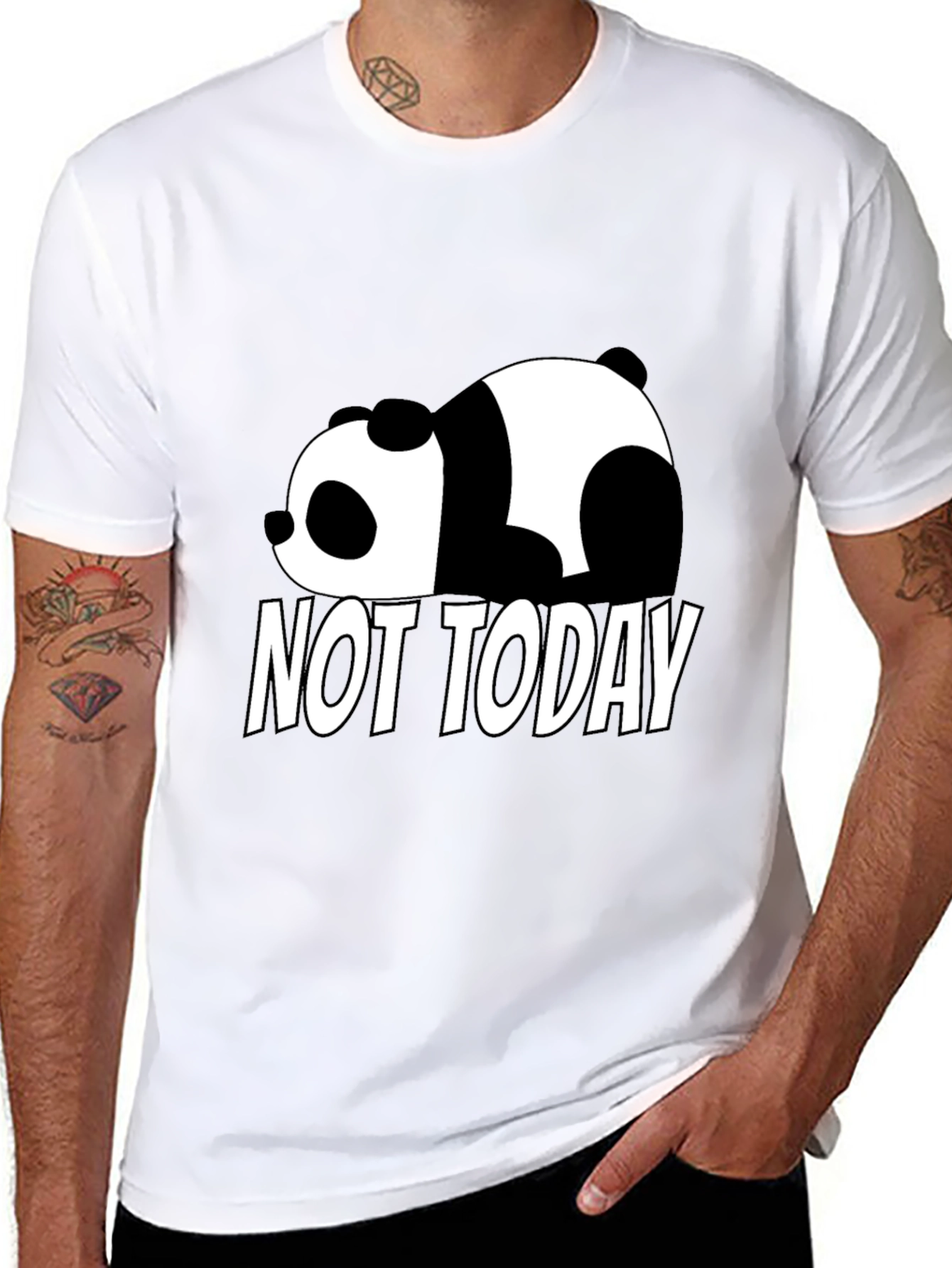 Lazy Panda Not Today Graphic T-Shirt