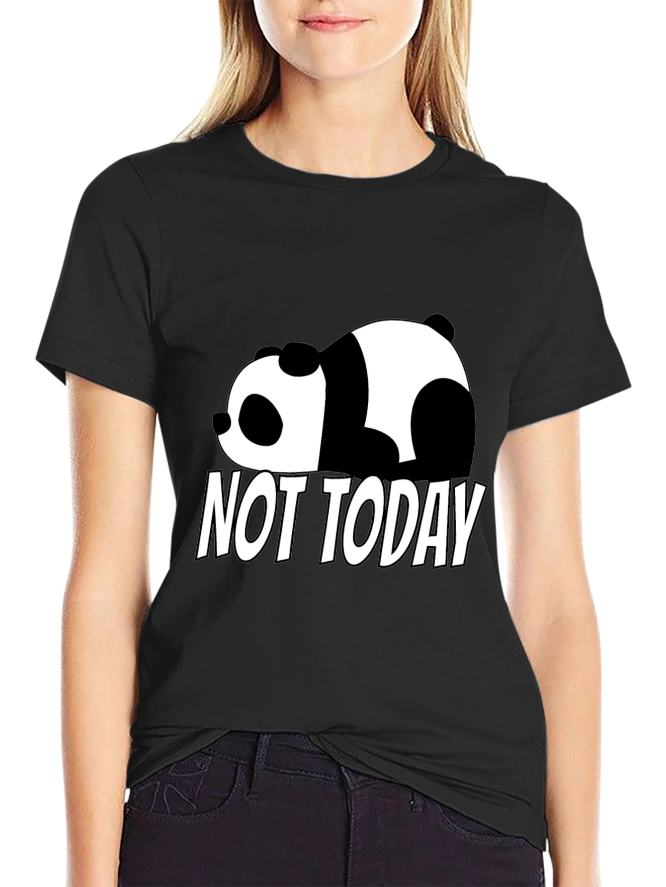 Lazy Panda Not Today Graphic T-Shirt