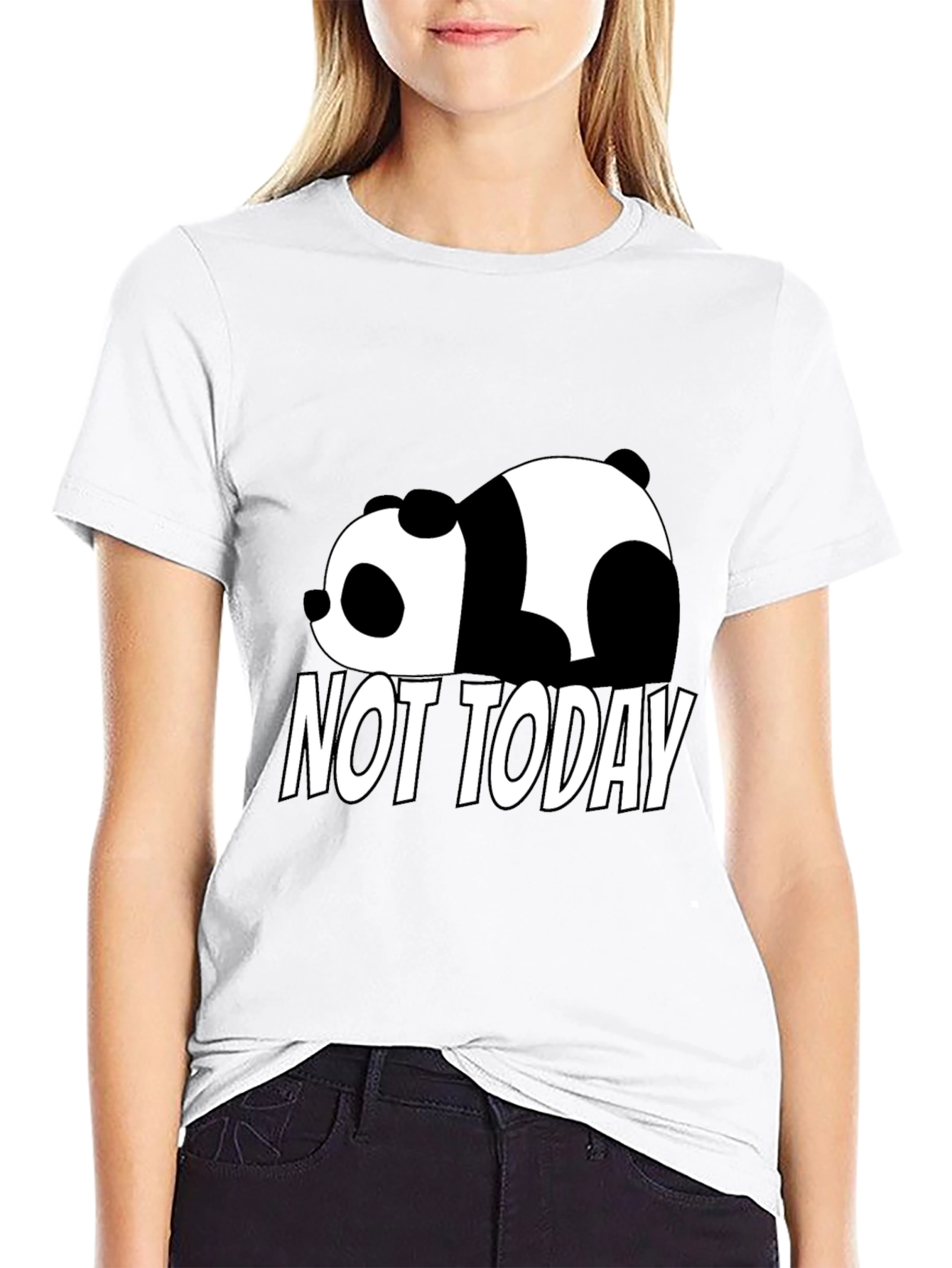 Lazy Panda Not Today Graphic T-Shirt