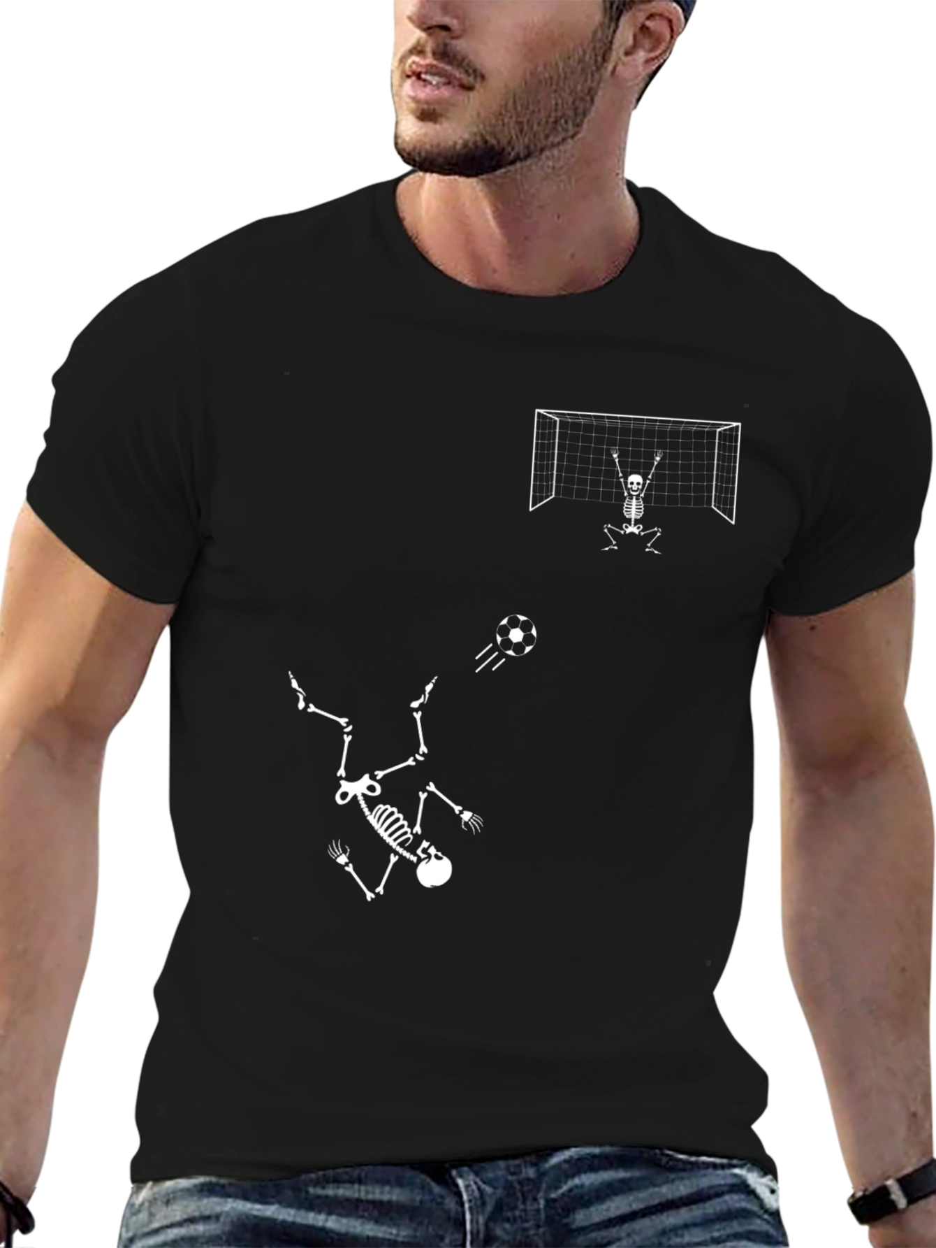 Skeleton Soccer T-Shirt - Goal Keeper