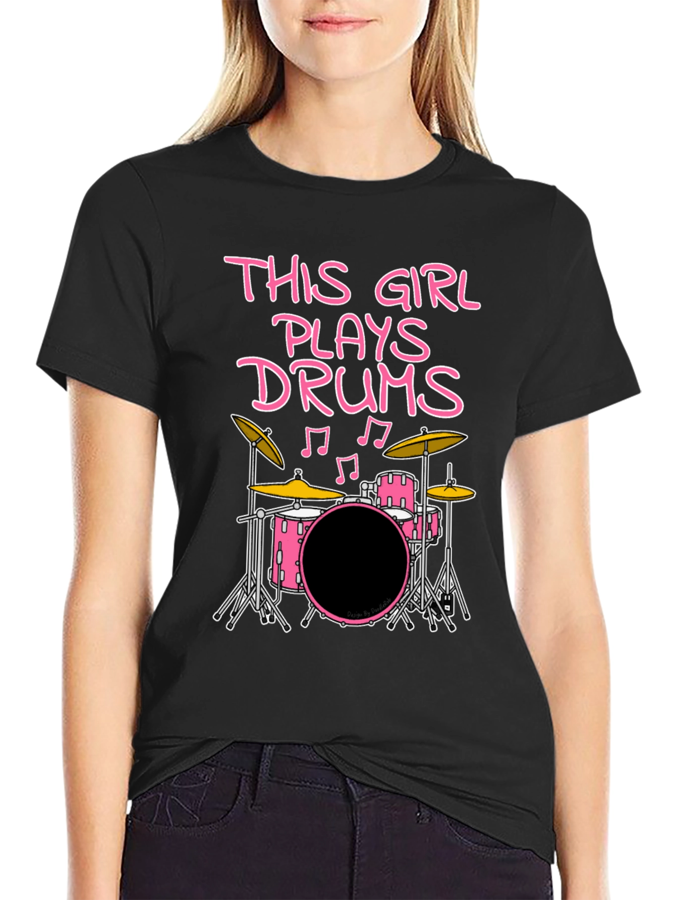 This Girl Plays Drums T-Shirt - Musician Tee
