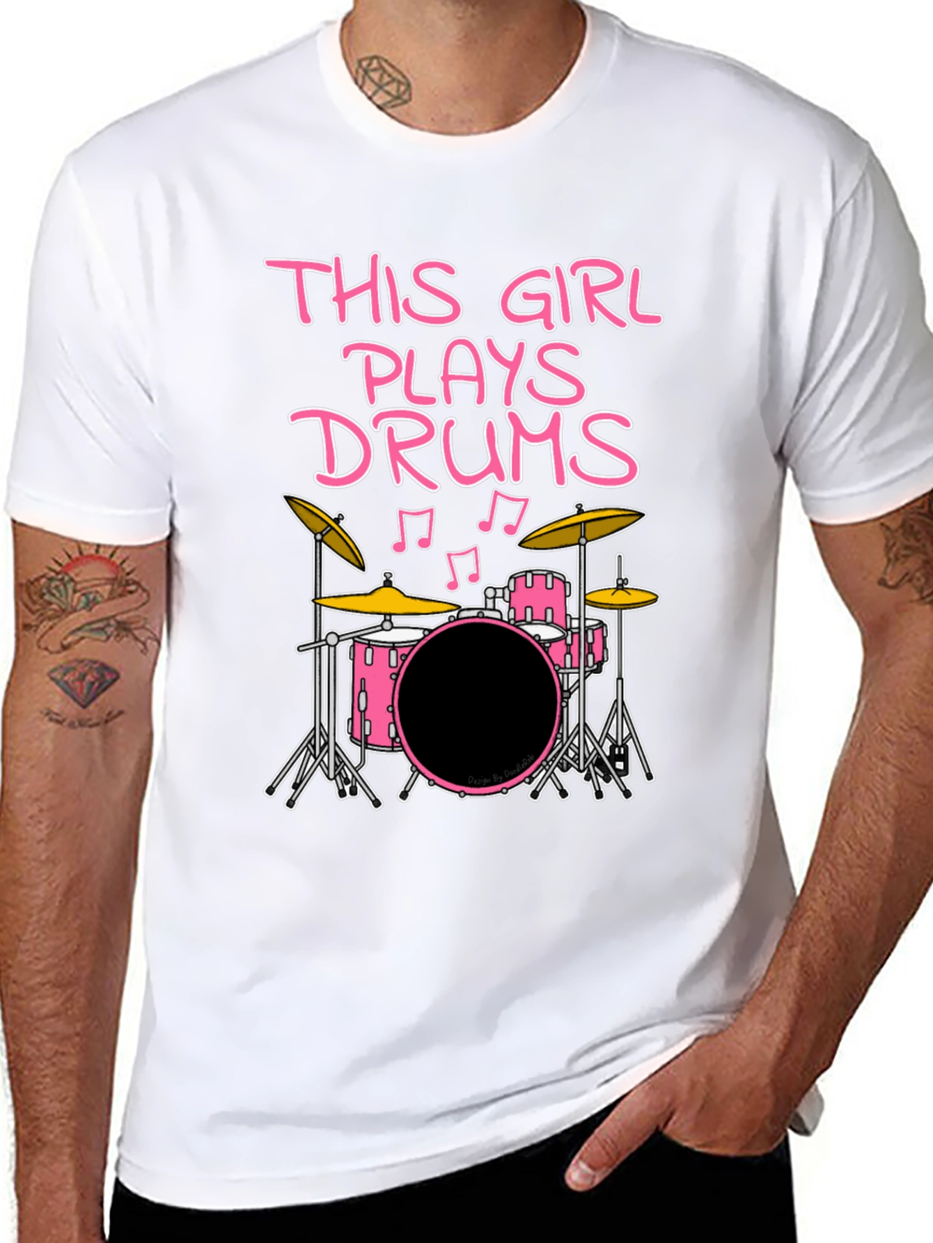 This Girl Plays Drums T-Shirt - Musician Tee
