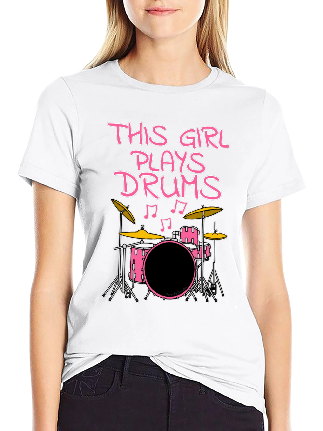 This Girl Plays Drums T-Shirt - Musician Tee