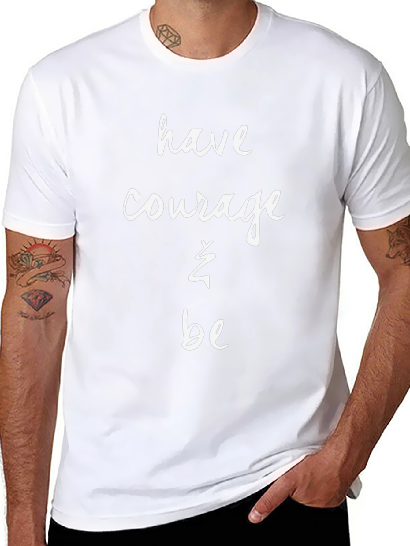 Have Courage T-Shirt - Black Cotton Blend
