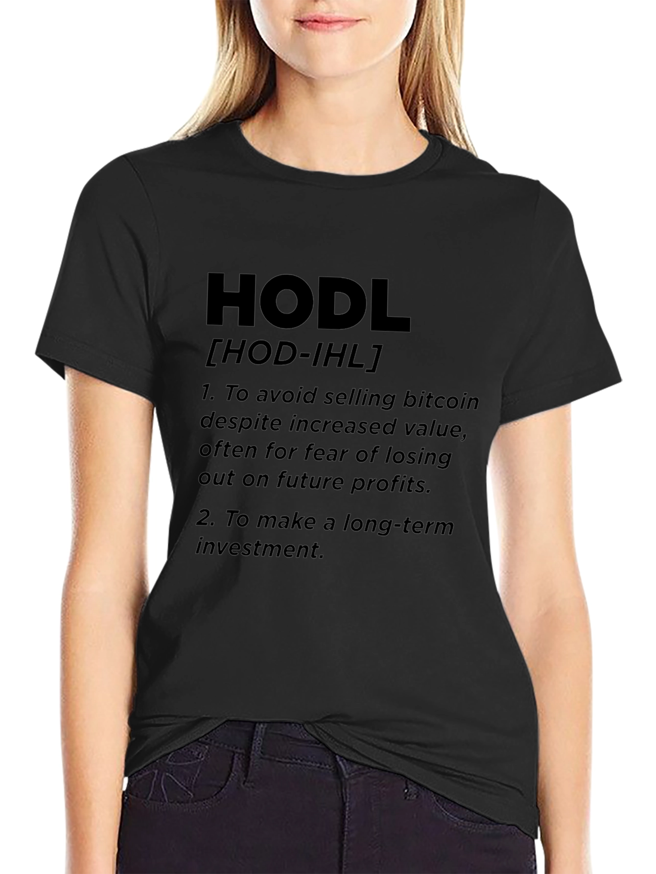 HODL Bitcoin Definition Graphic T-Shirt