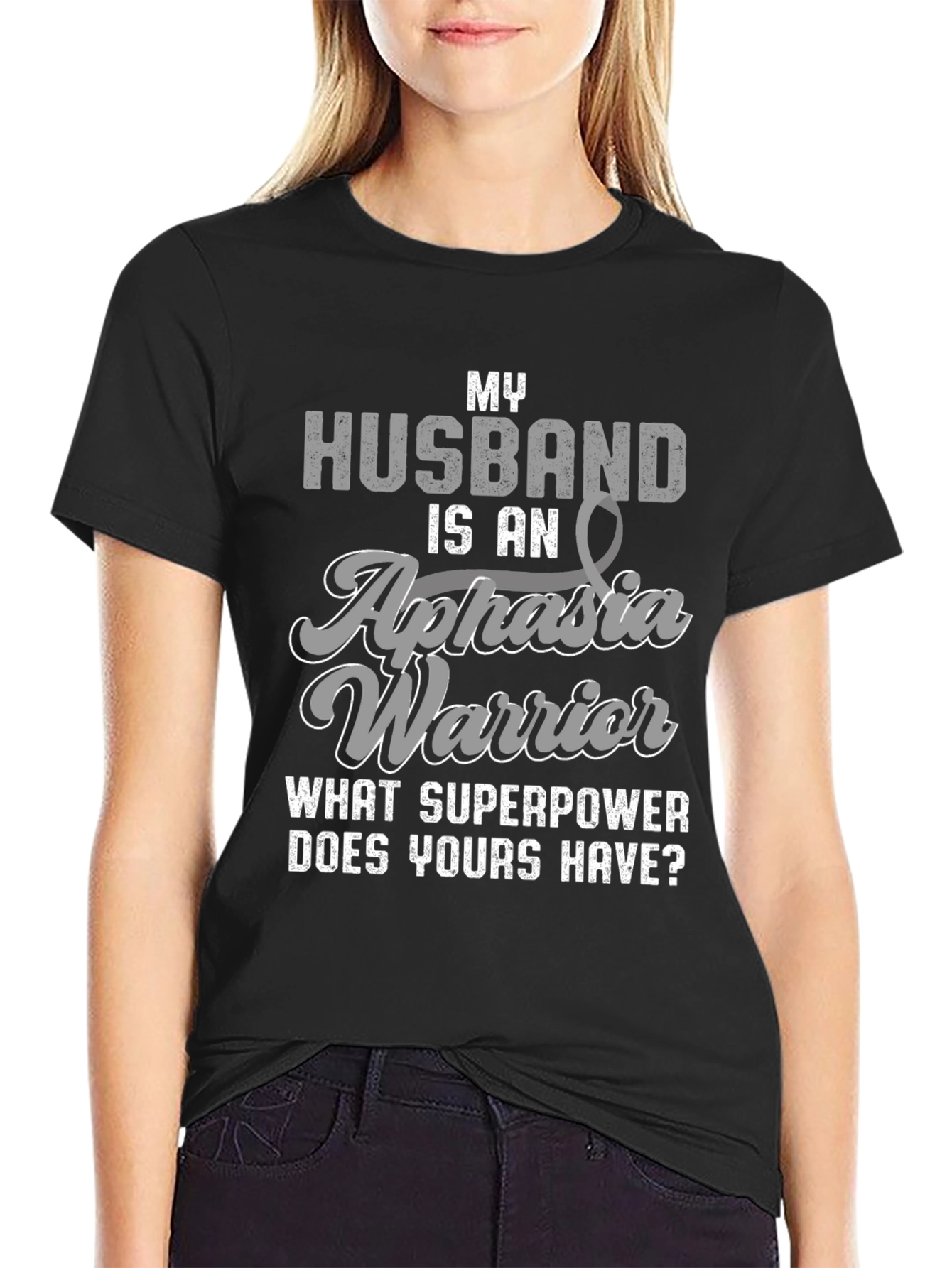 My Husband is an Aphasia Warrior T-Shirt