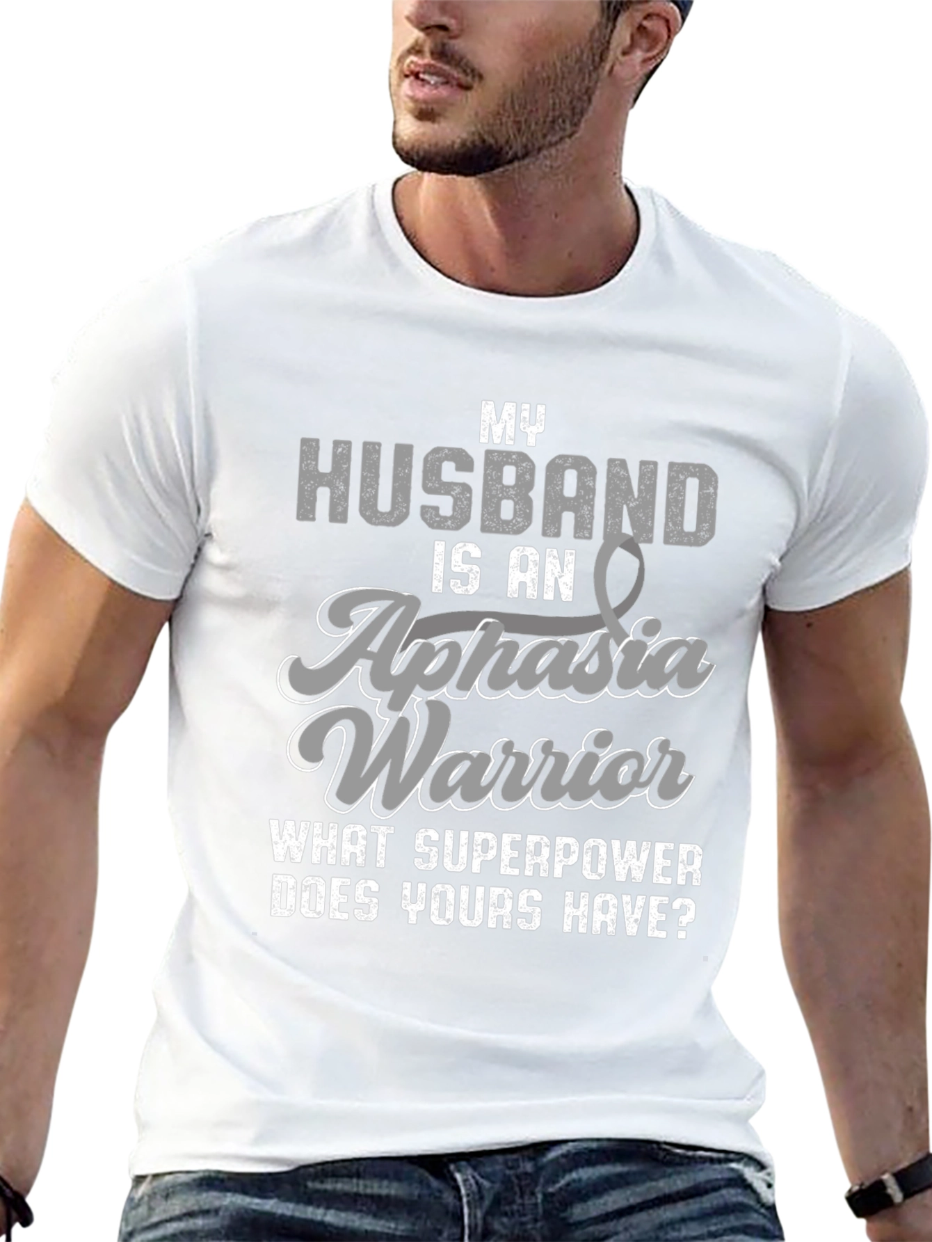 My Husband is an Aphasia Warrior T-Shirt