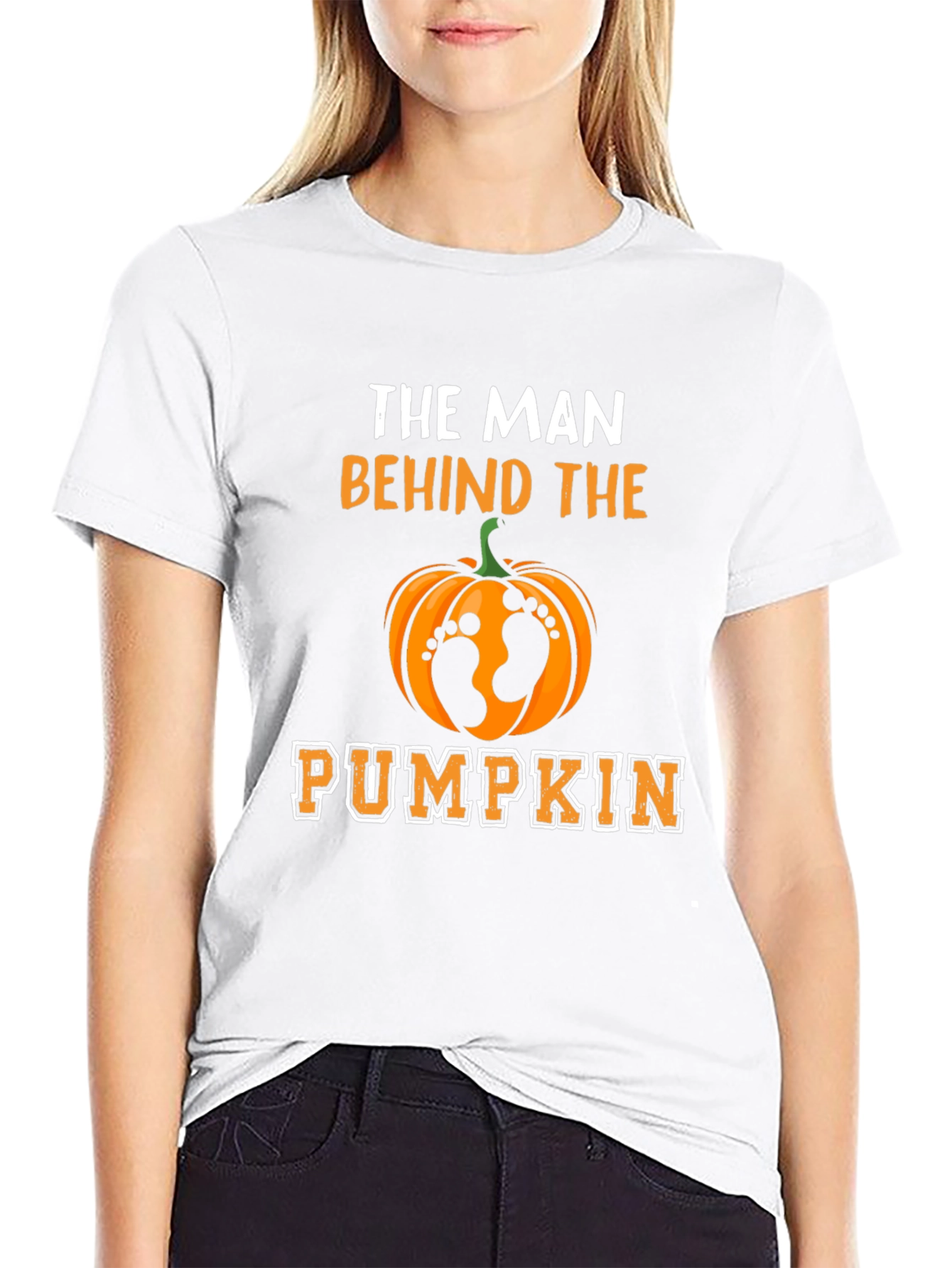 Man Behind the Pumpkin T-Shirt - Halloween Dad Tee