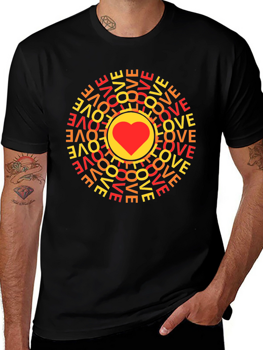 Love Circle Graphic Tee - Trendy Casual Top