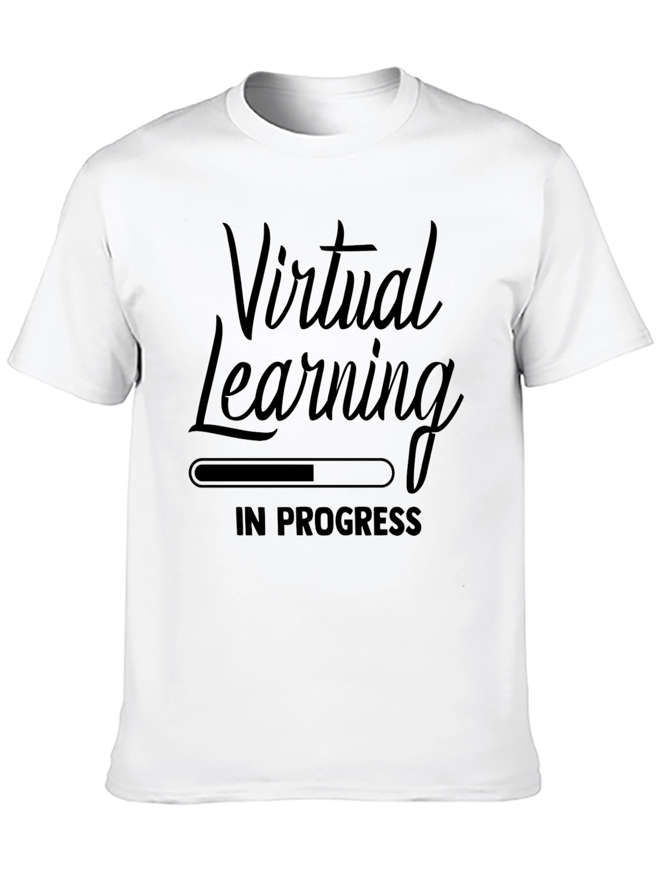 Virtual Learning In Progress Black T-Shirt