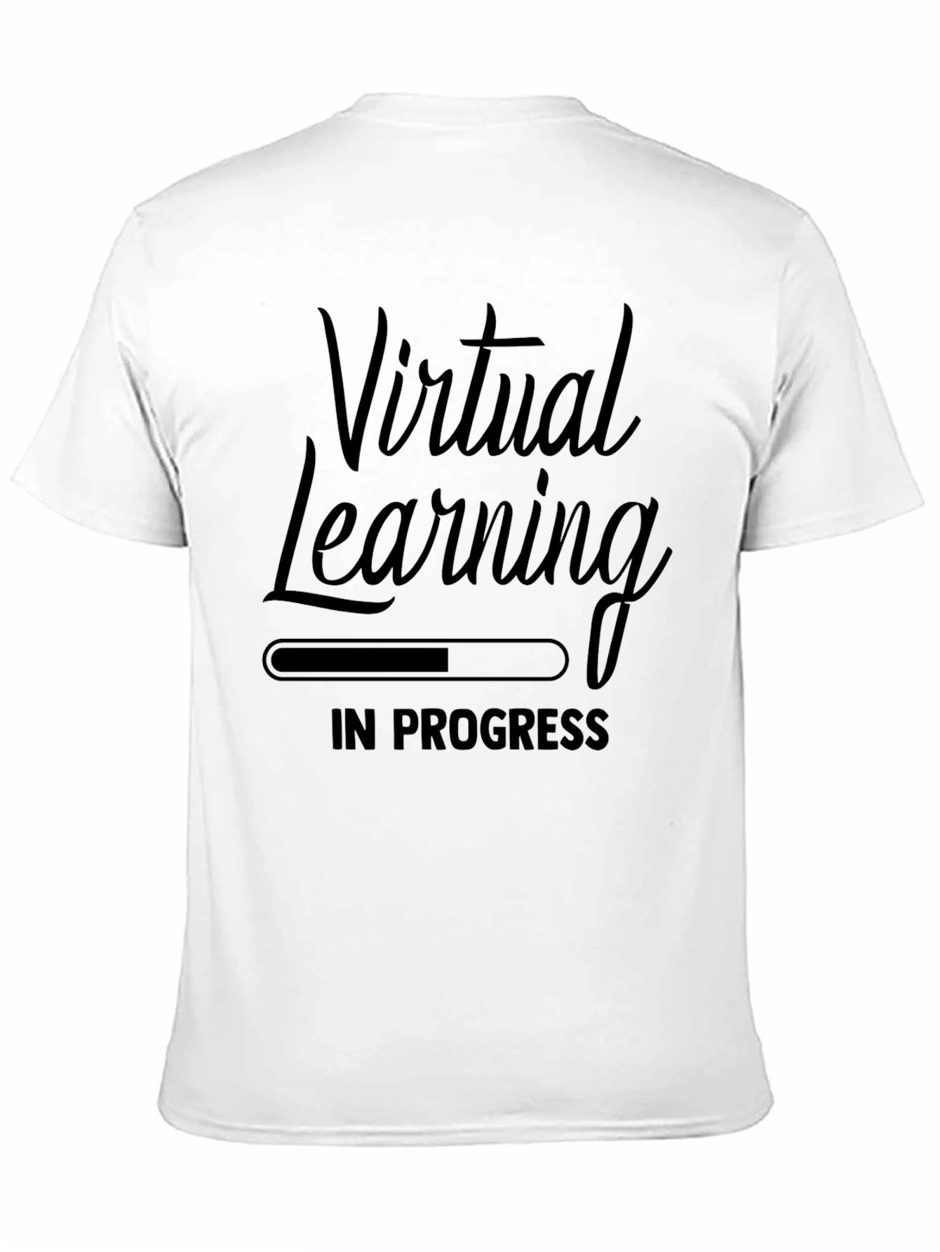 Virtual Learning In Progress Black T-Shirt