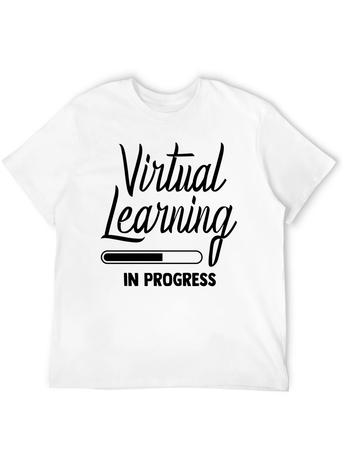 Virtual Learning In Progress Black T-Shirt