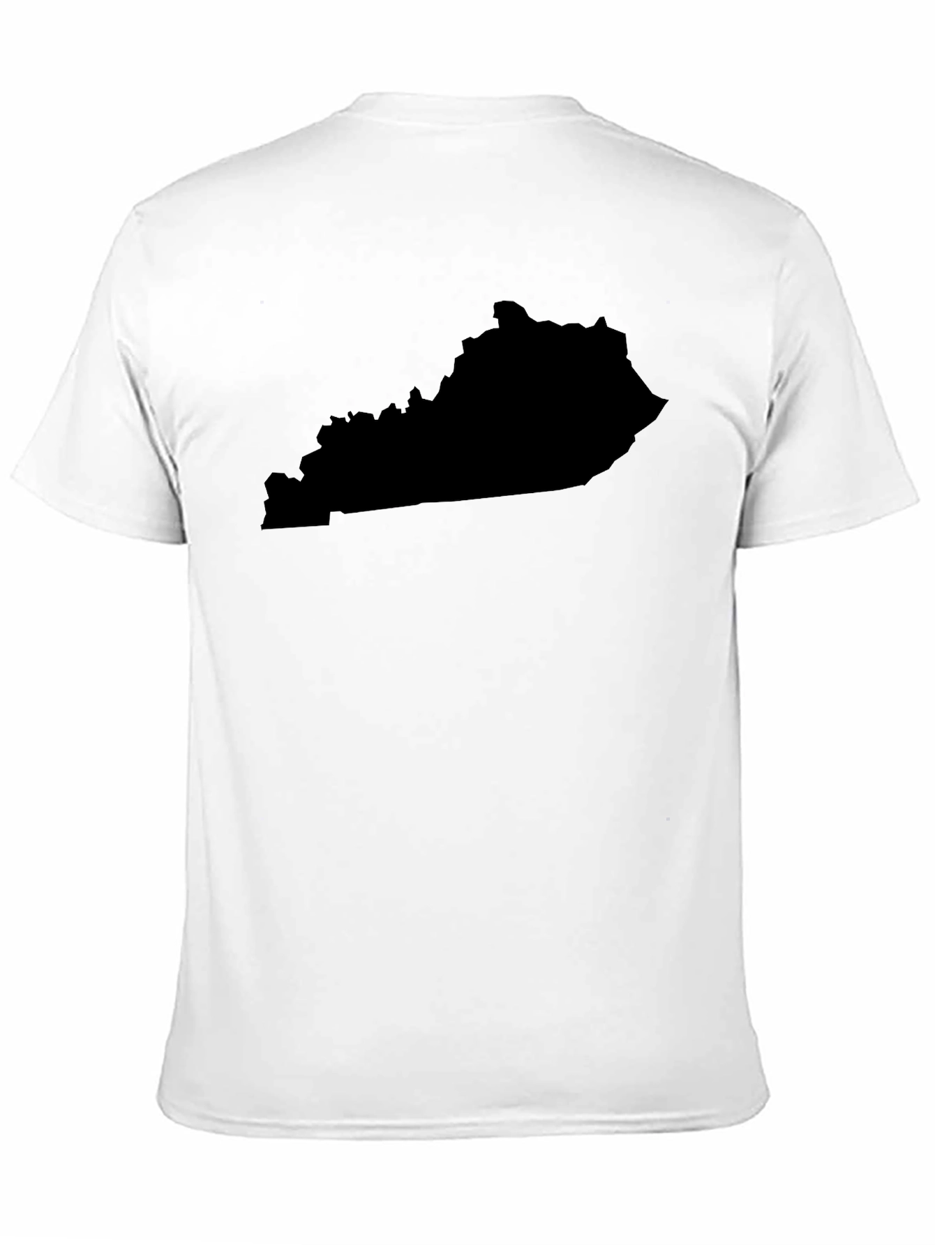 Kentucky State Outline Black T-Shirt