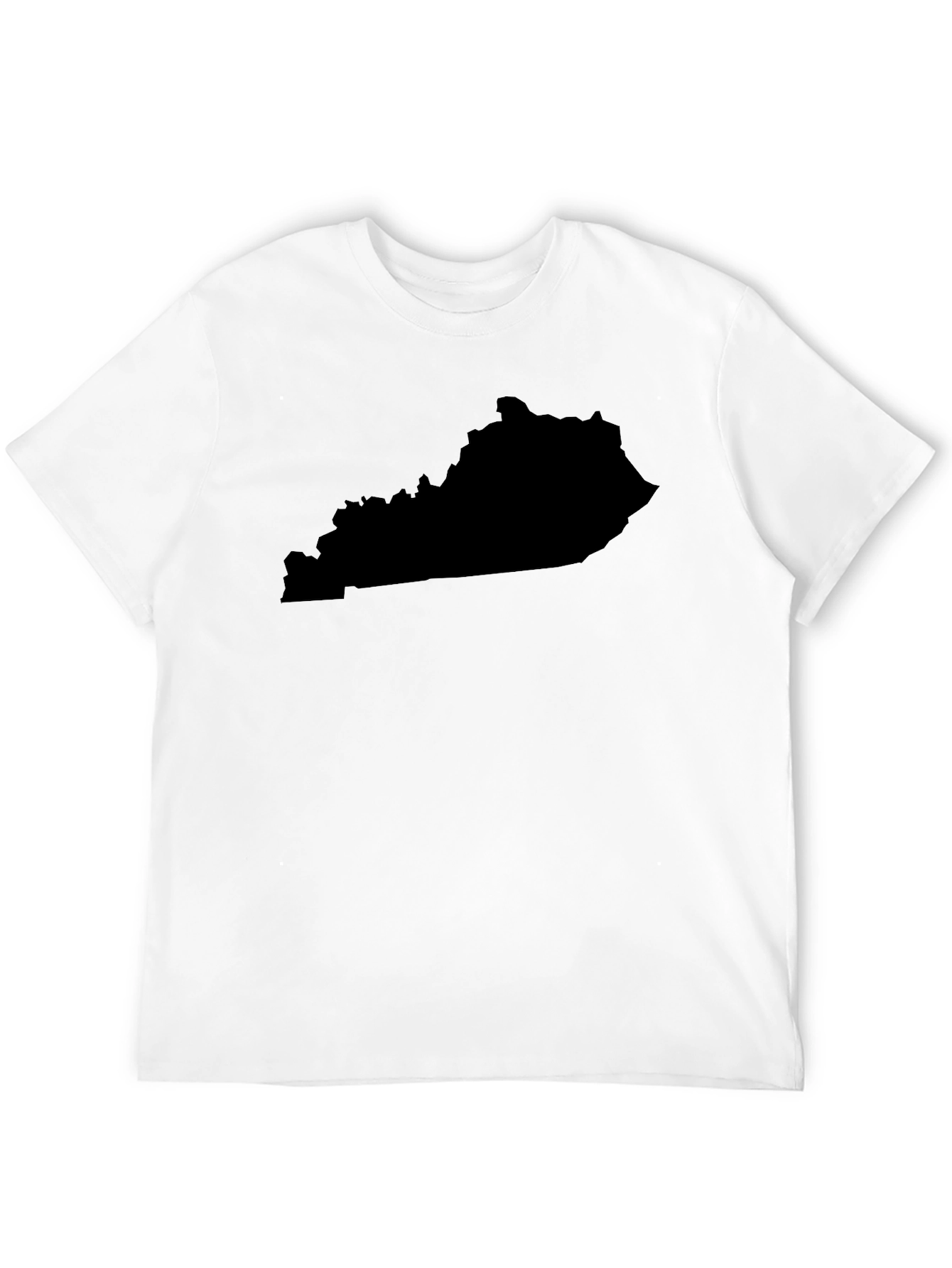 Kentucky State Outline Black T-Shirt