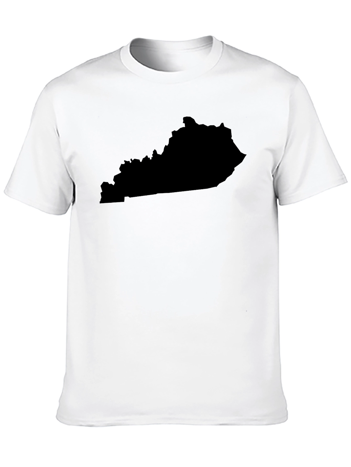 Kentucky State Outline Black T-Shirt