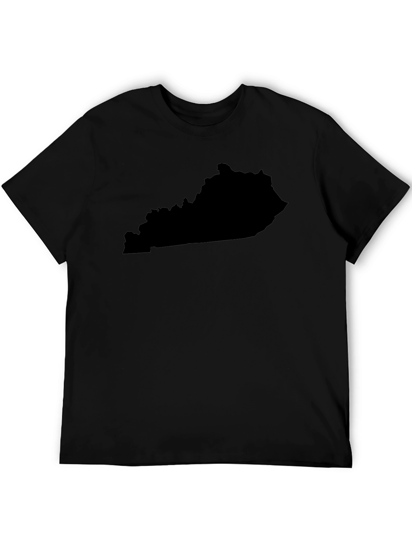 Kentucky State Outline Black T-Shirt