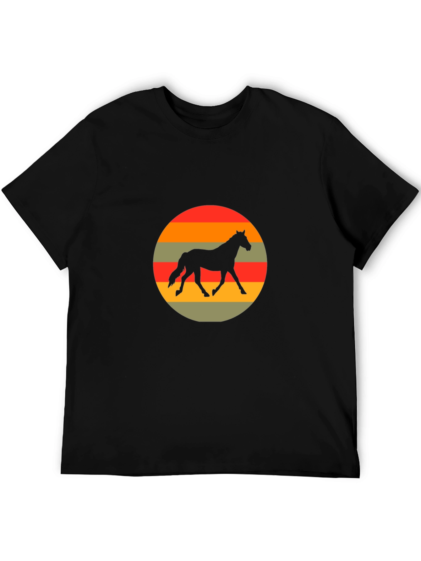 Retro Horse Silhouette Graphic T-Shirt