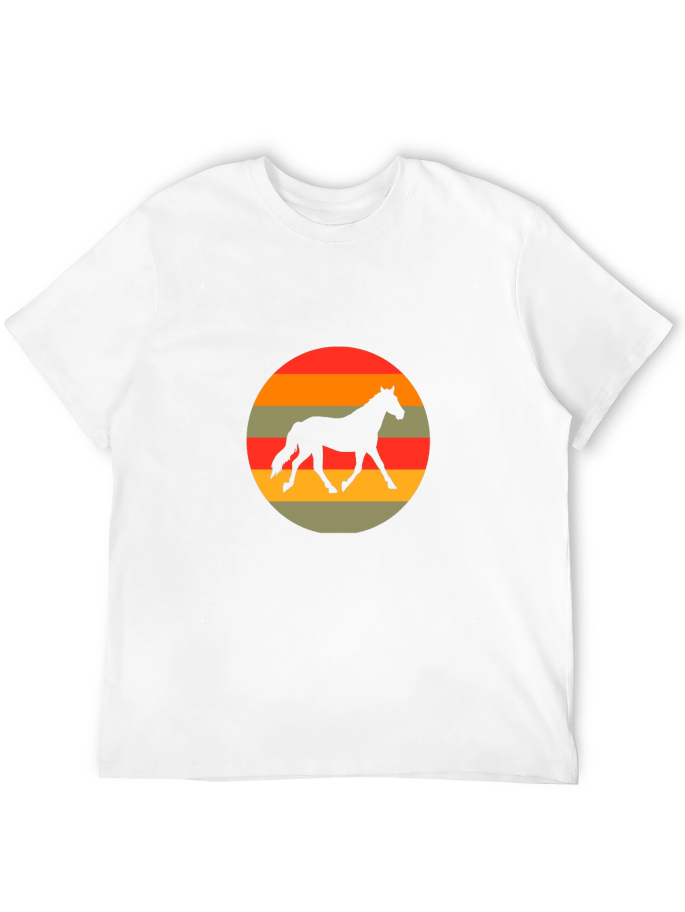 Retro Horse Silhouette Graphic T-Shirt