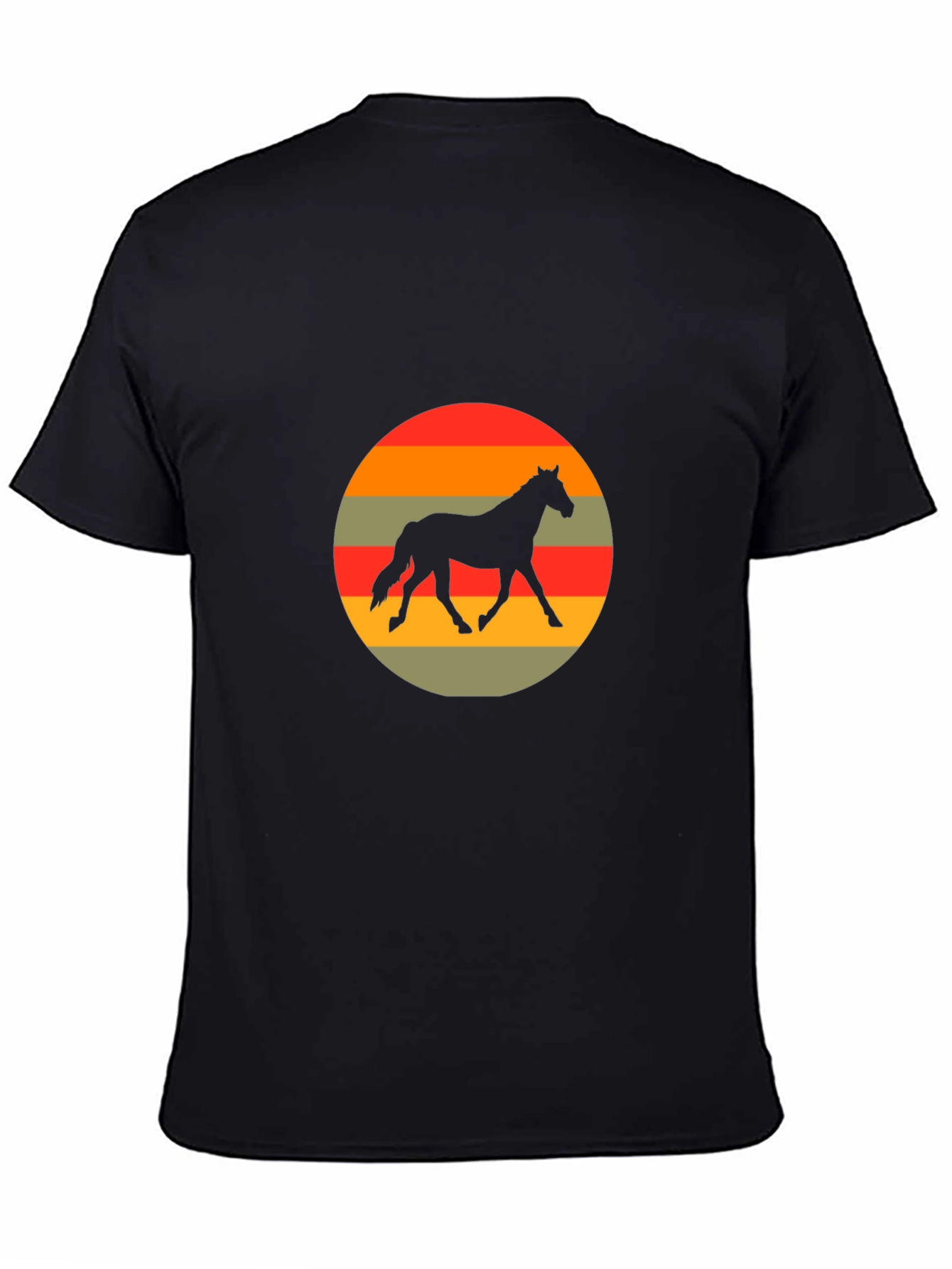Retro Horse Silhouette Graphic T-Shirt