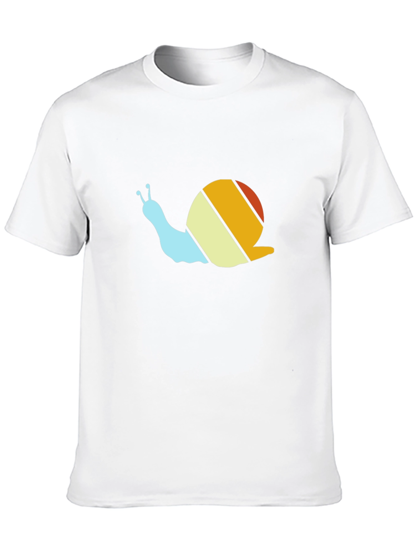 Retro Snail Graphic Tee - Black Cotton T-Shirt