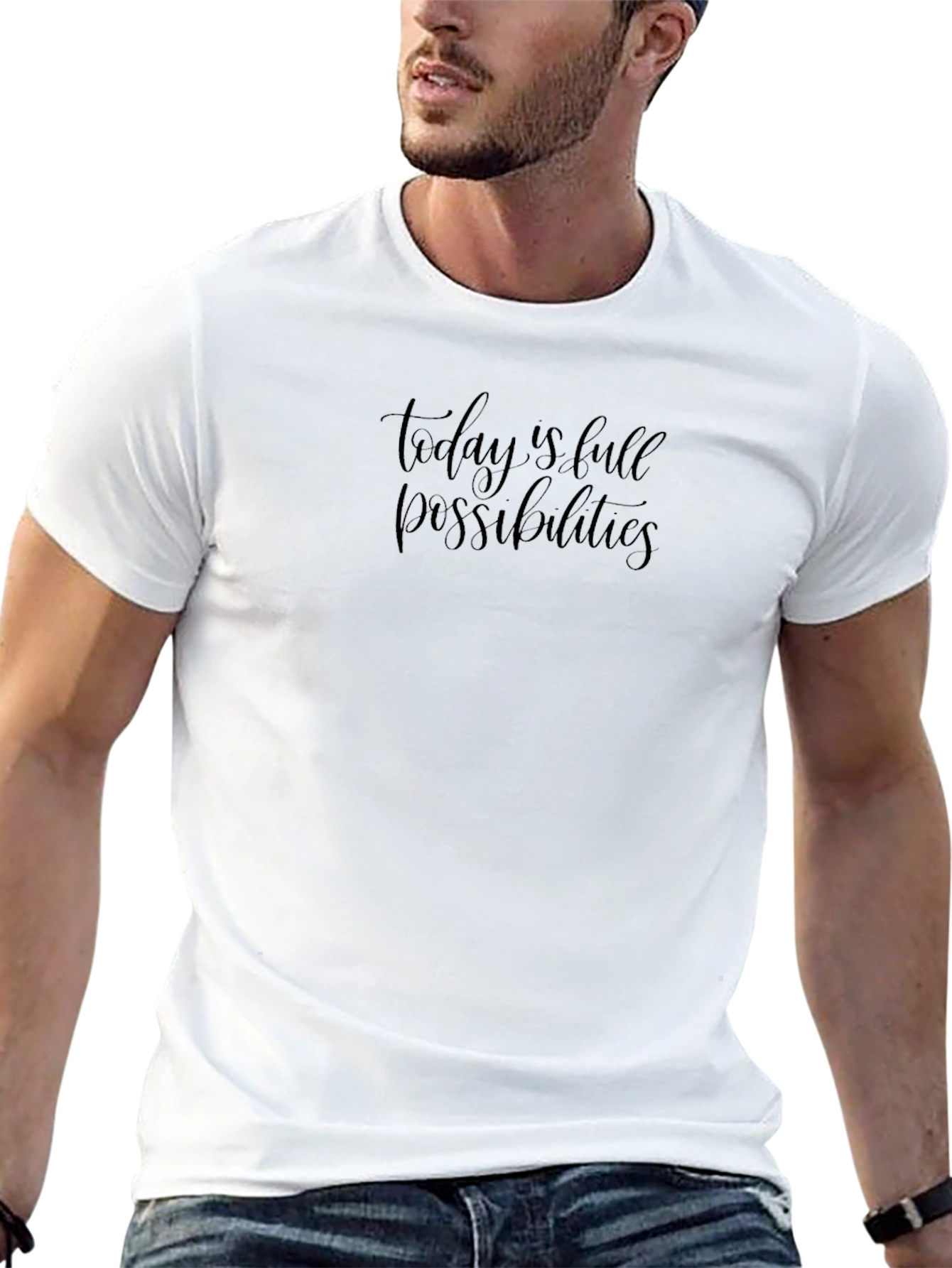 Inspirational Black T-Shirt - Today is Full of Possibilities