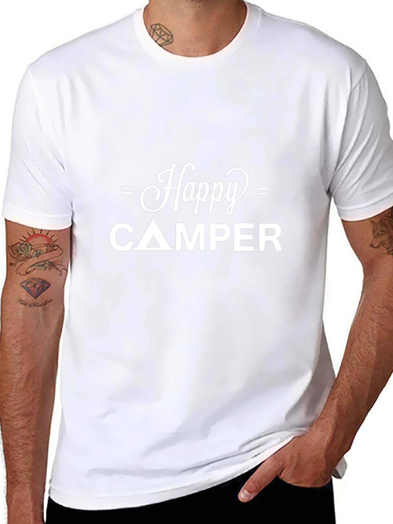 Happy Camper Black Graphic Tee