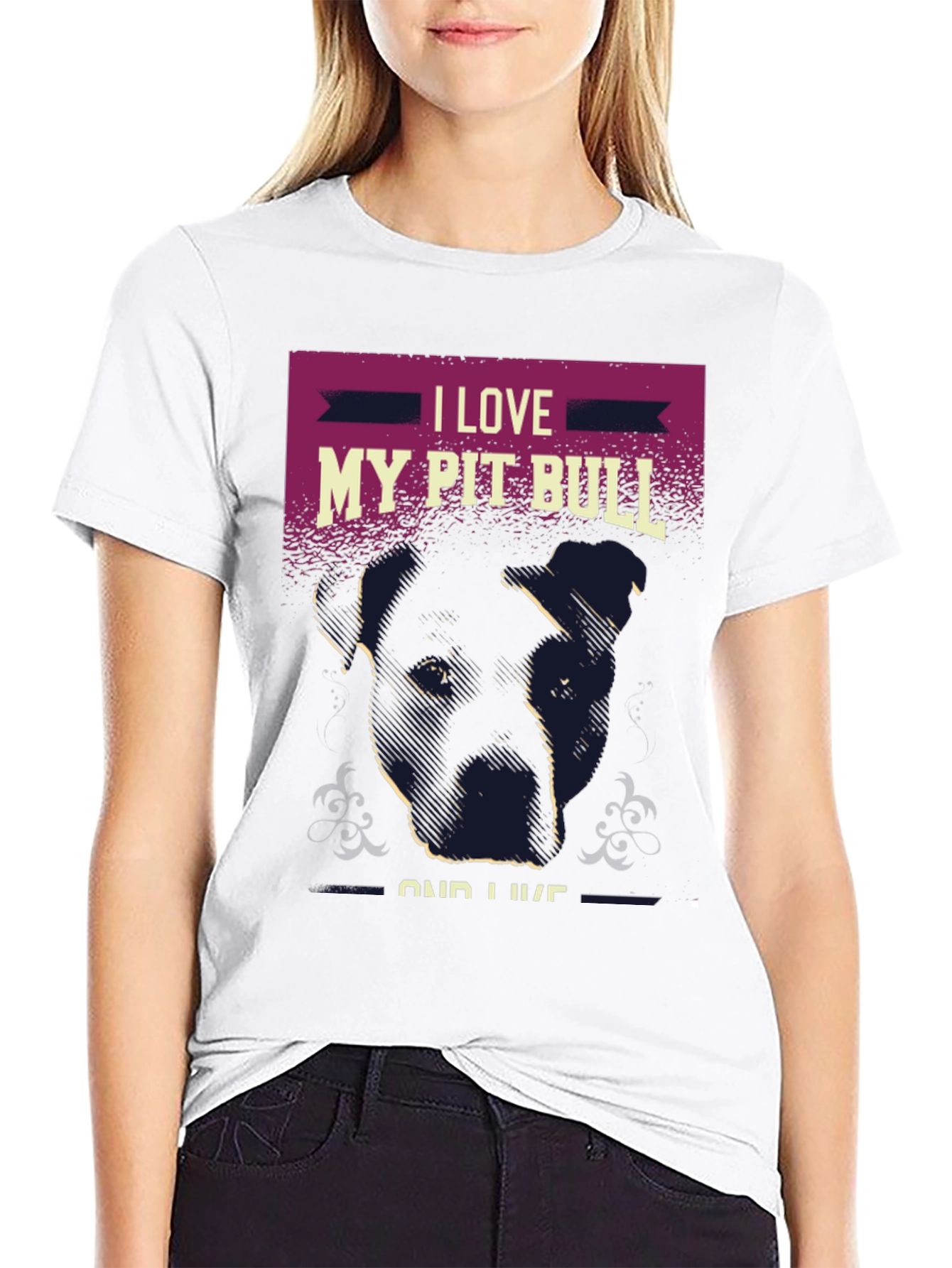 I Love My Pit Bull T-Shirt Dog Lover Tee