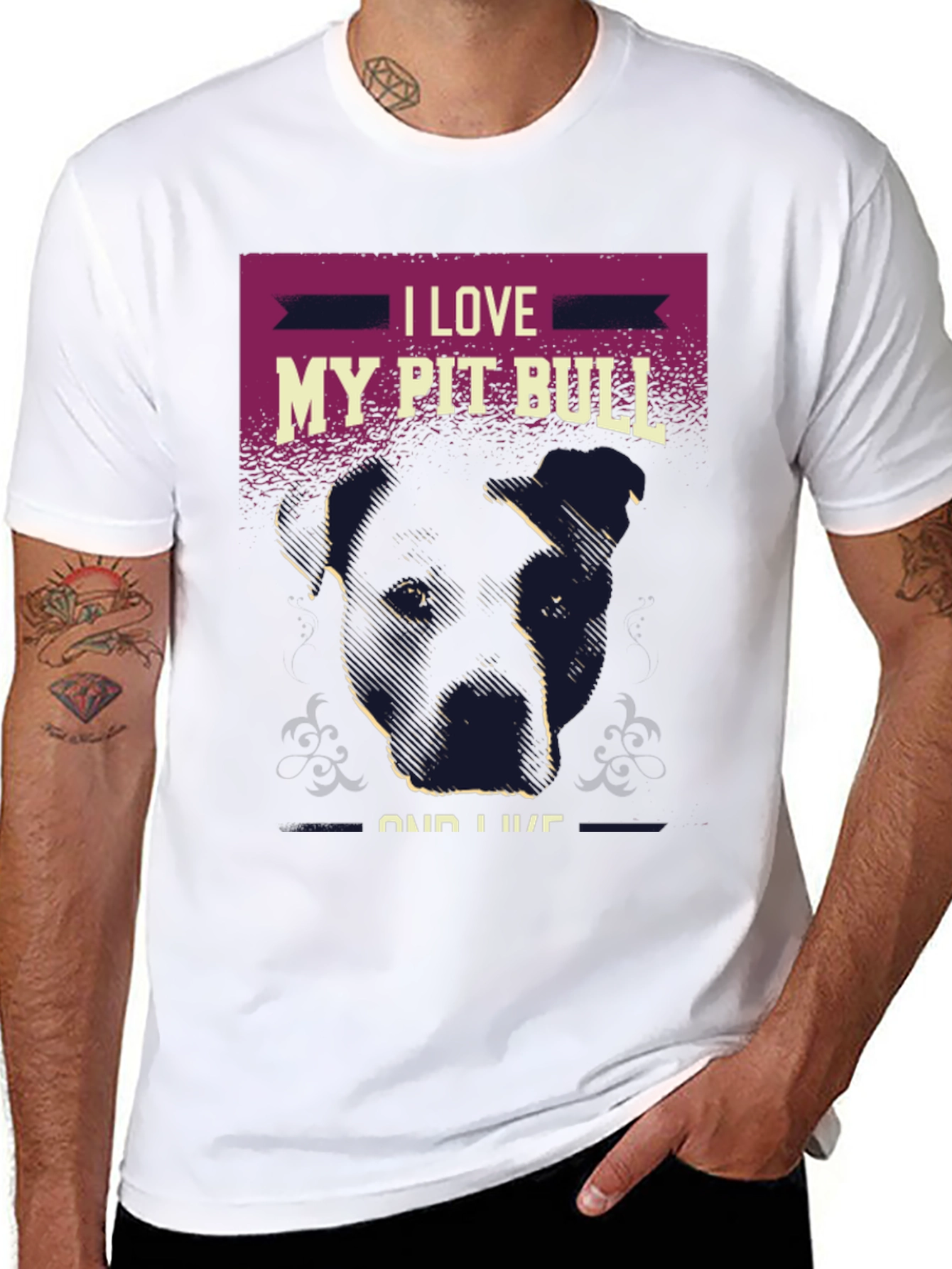 I Love My Pit Bull T-Shirt Dog Lover Tee
