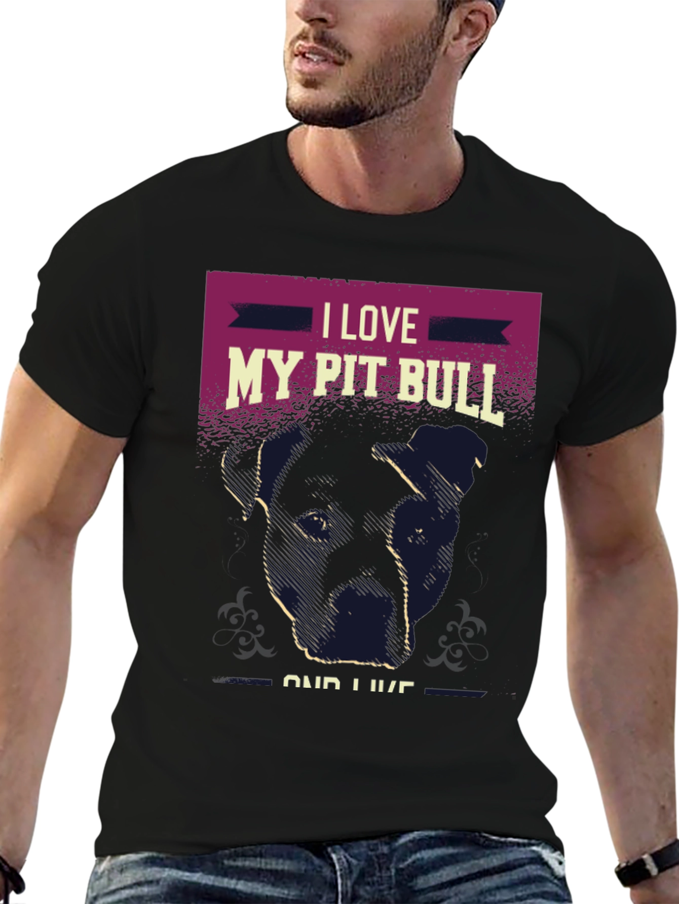 I Love My Pit Bull T-Shirt Dog Lover Tee
