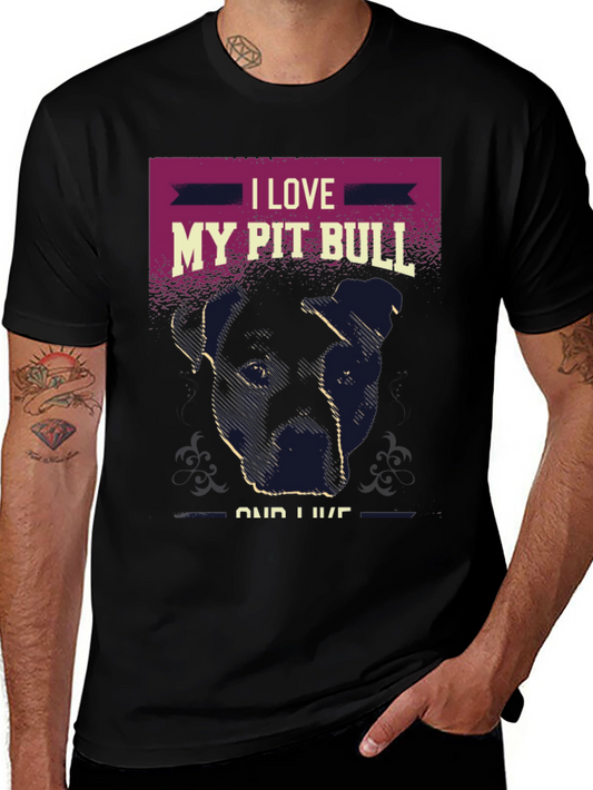 I Love My Pit Bull T-Shirt Dog Lover Tee
