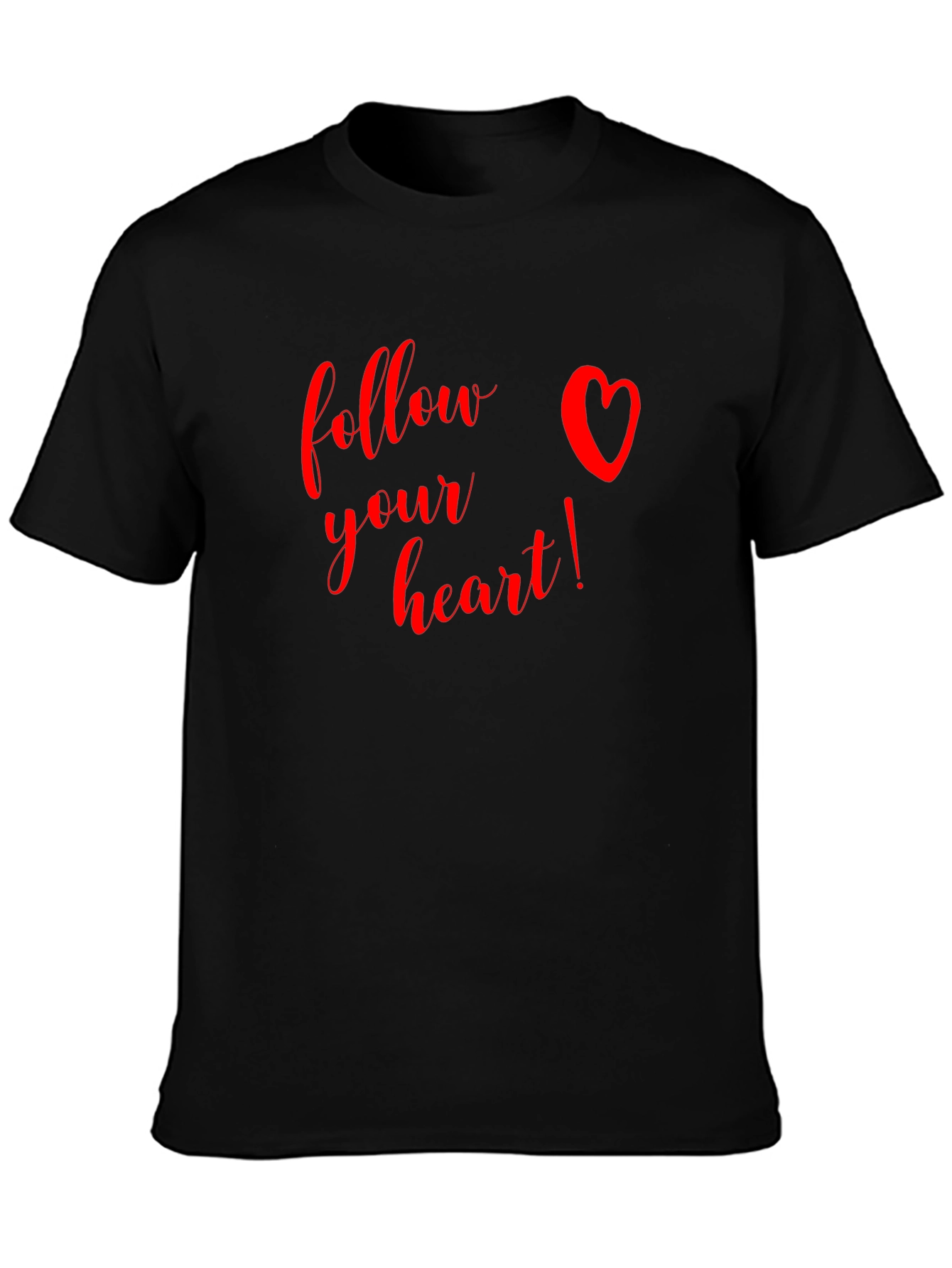 Follow Your Heart Graphic Tee - Black