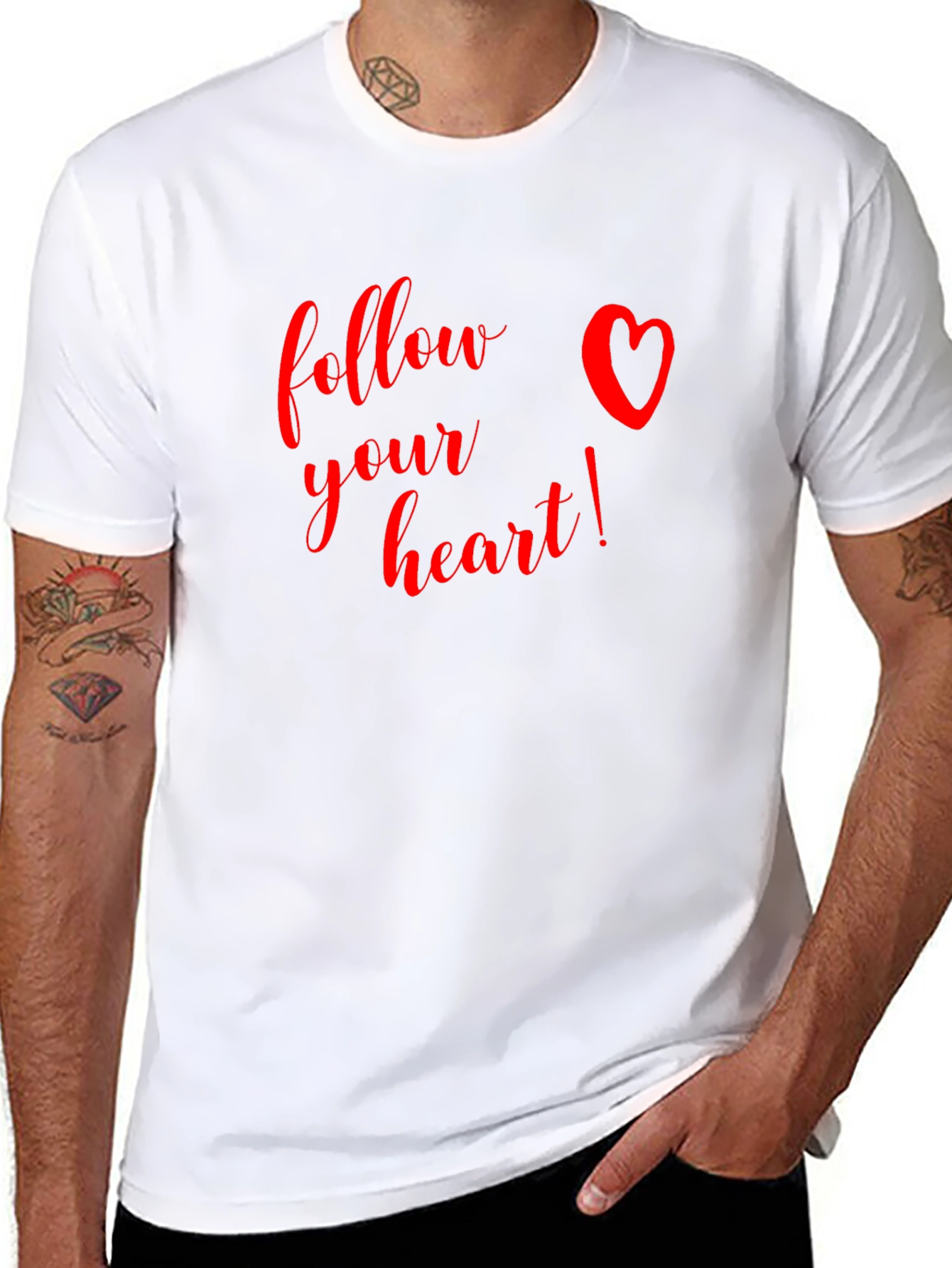 Follow Your Heart Graphic Tee - Black
