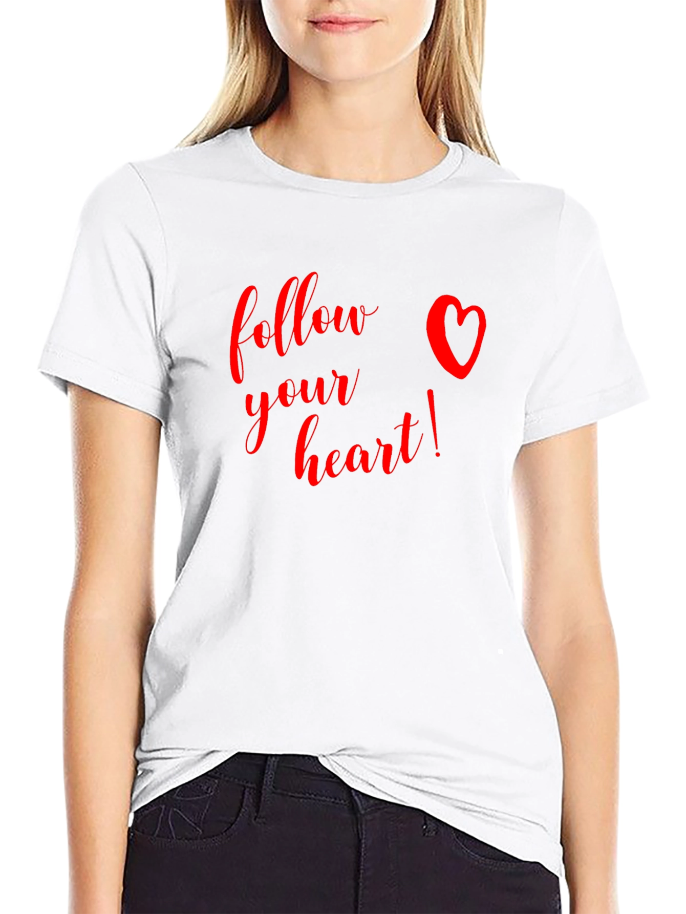 Follow Your Heart Graphic Tee - Black