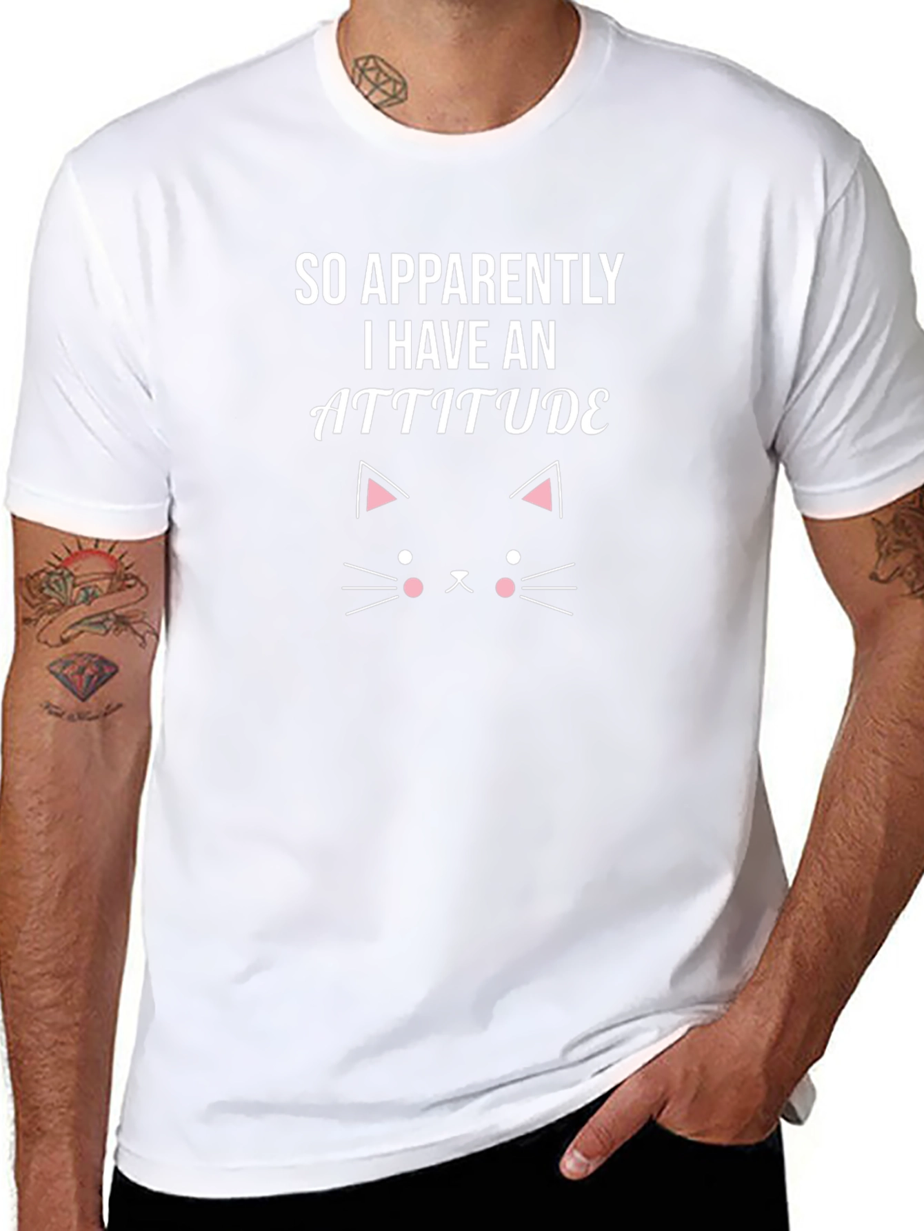 Attitude Cat T-Shirt Funny Graphic Tee